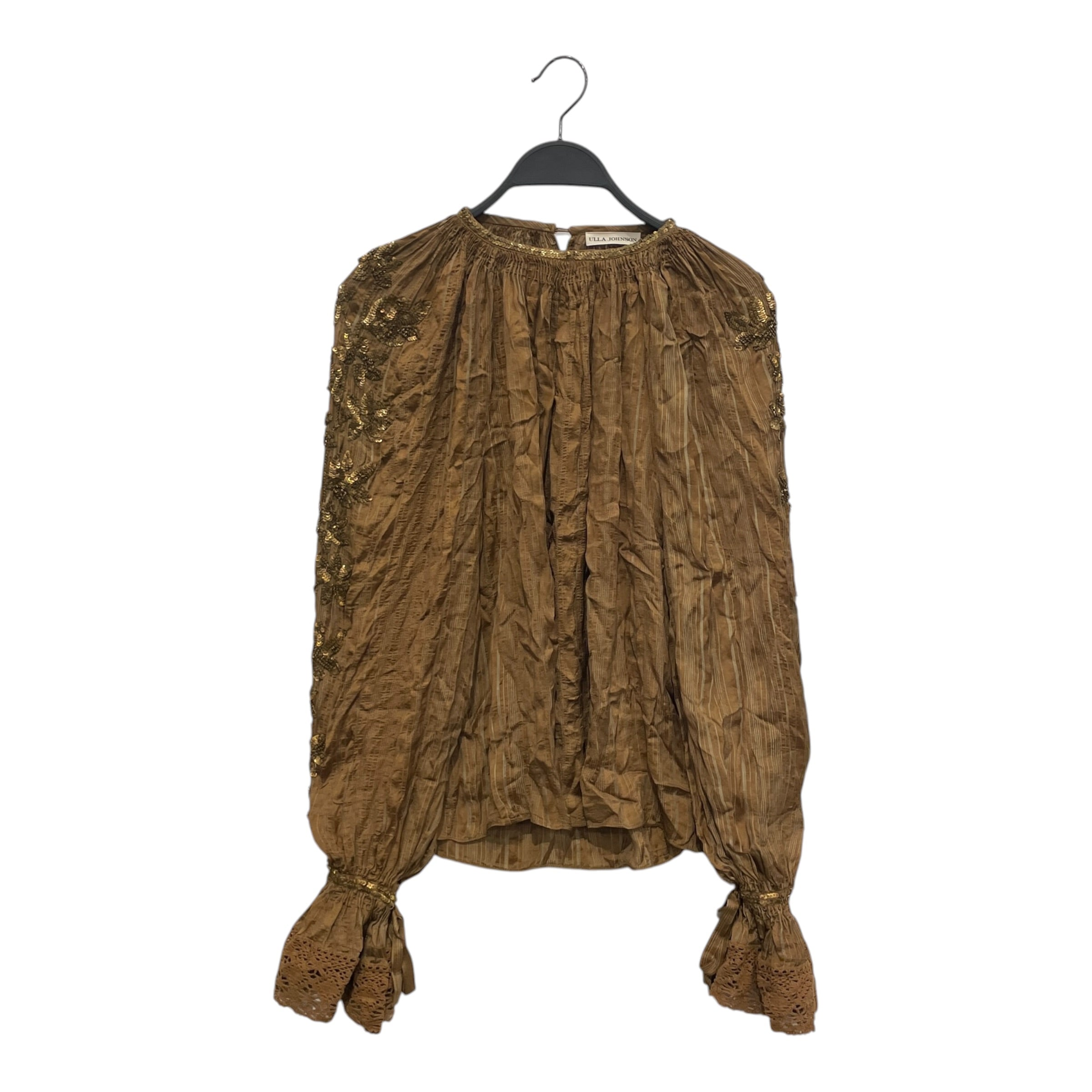 Ulla Johnson/LS T-Shirt/8/Stripe/GLD/METAL SEQUINS ON SLEEVES view 1