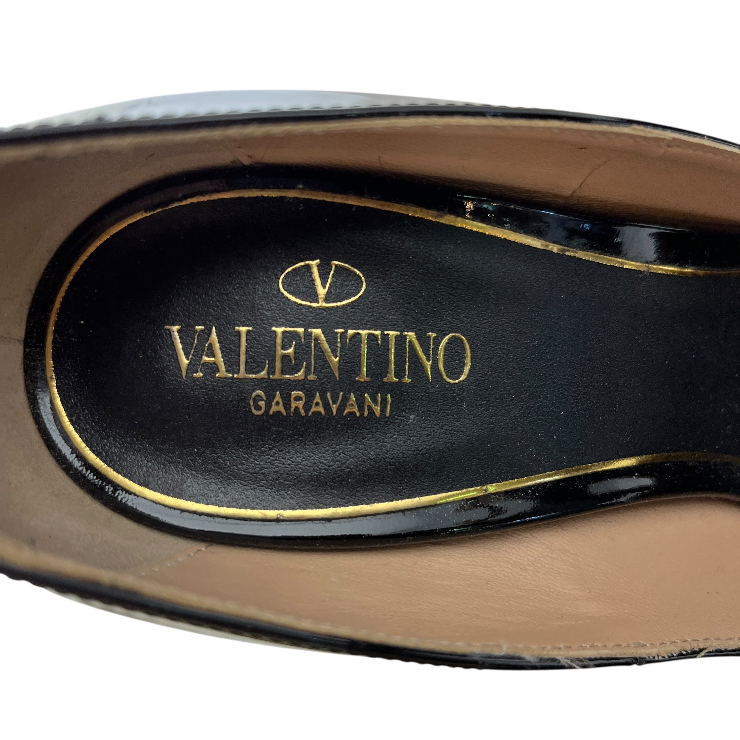 VALENTINO/Heels/EU 39.5/Leather/BLK/PATENT LEATHER PUMP view 4