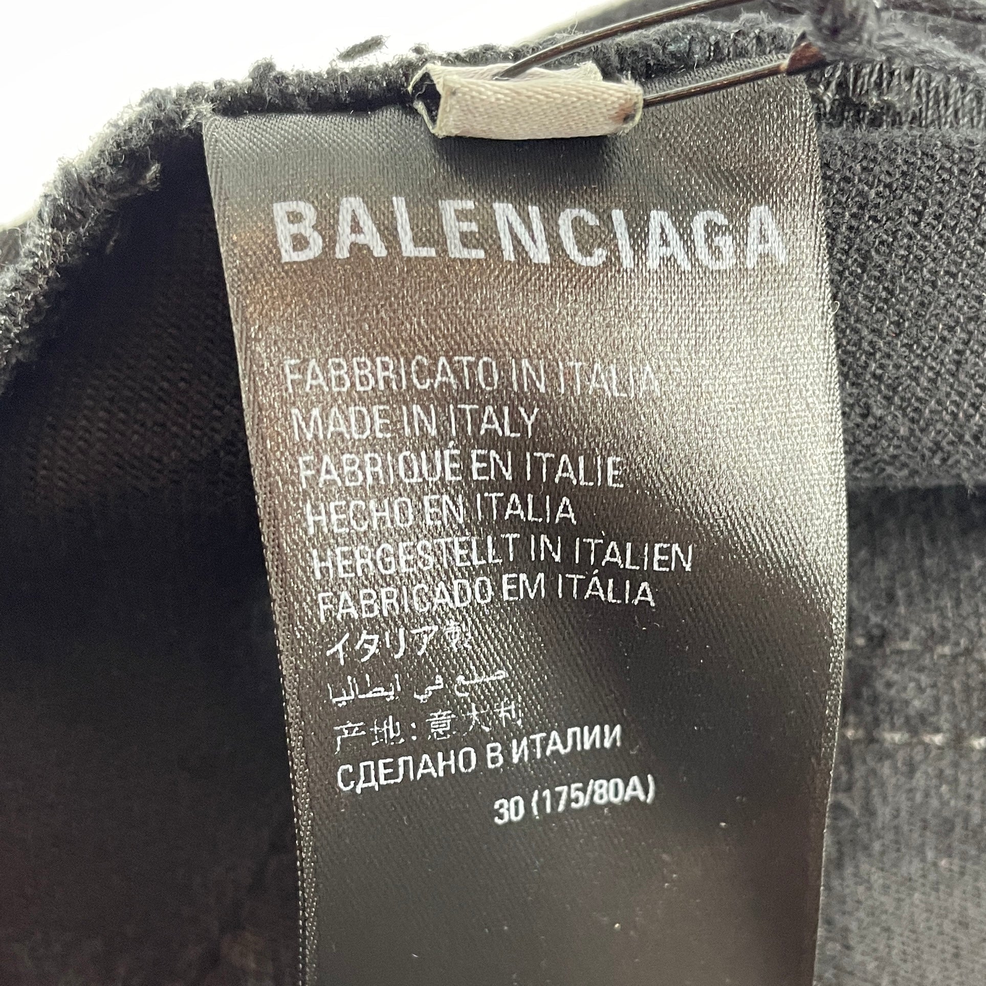 BALENCIAGA/Straight Pants/30/Denim/BLK/2021 SKINNY STRAIGHT view 4