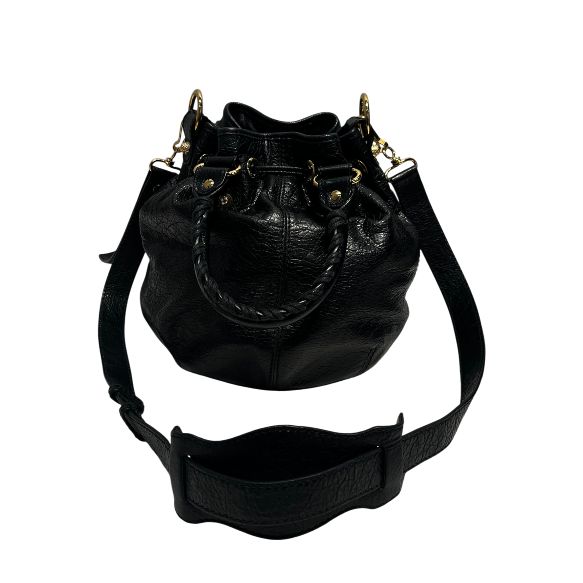 BALENCIAGA/Pouch/Leather/BLK/Pompon Mini view 2