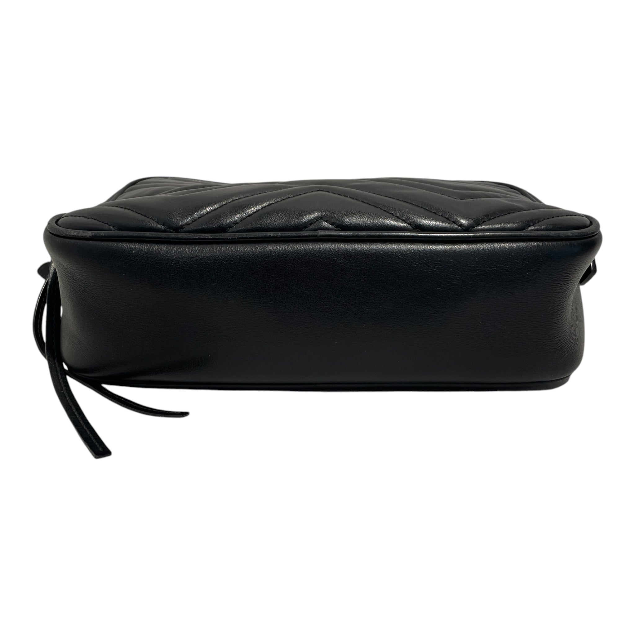 GUCCI/Cross Body Bag/Leather/BLK/GG Marmont quilted CB view 3