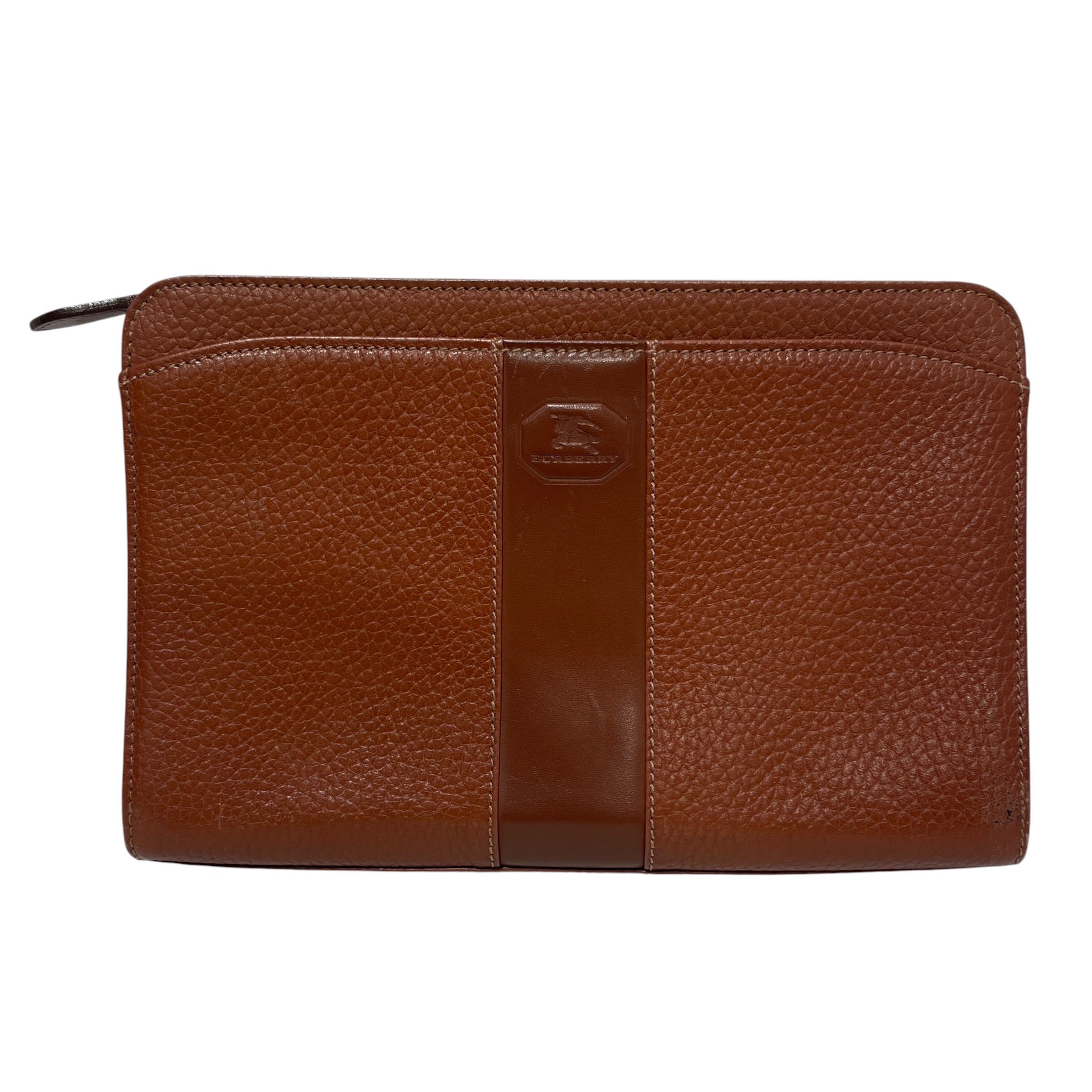 BURBERRY/Pouch/Leather/BRW/Toiletry Bag view 1
