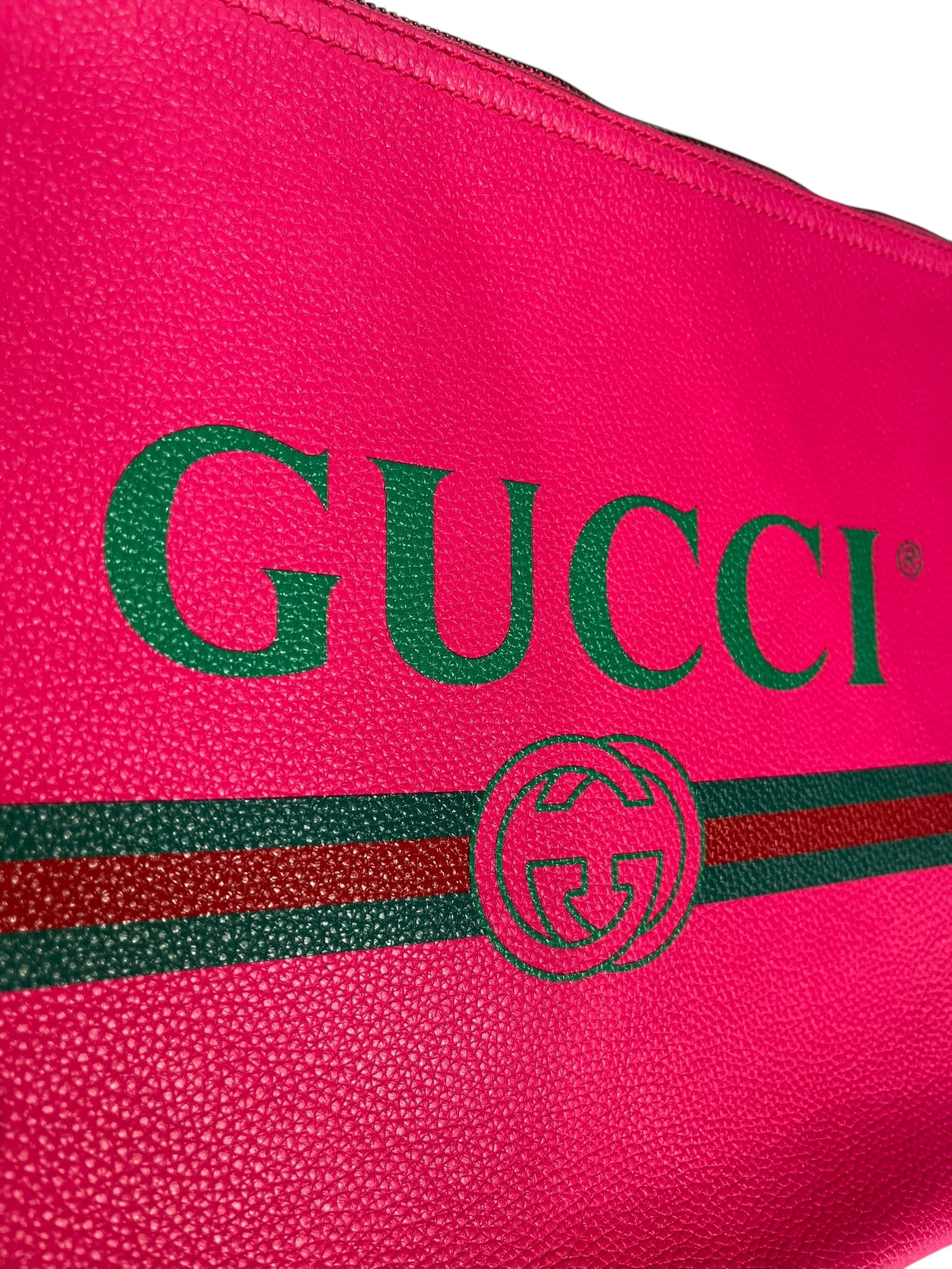 GUCCI/Clutch Bag/Leather/PNK/VNTG LOGO-EID-493075 view 3