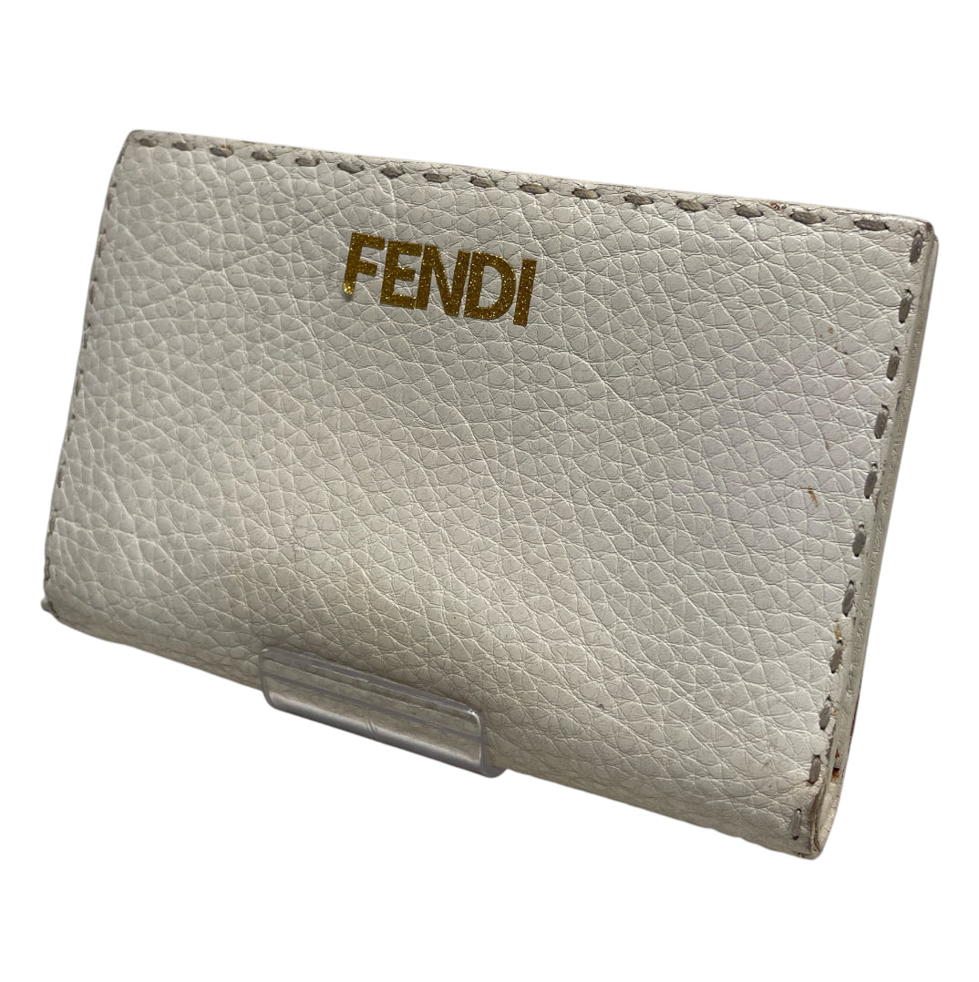FENDI/Long Wallet/Leather/WHT/L's/GOLD LOGO view 1