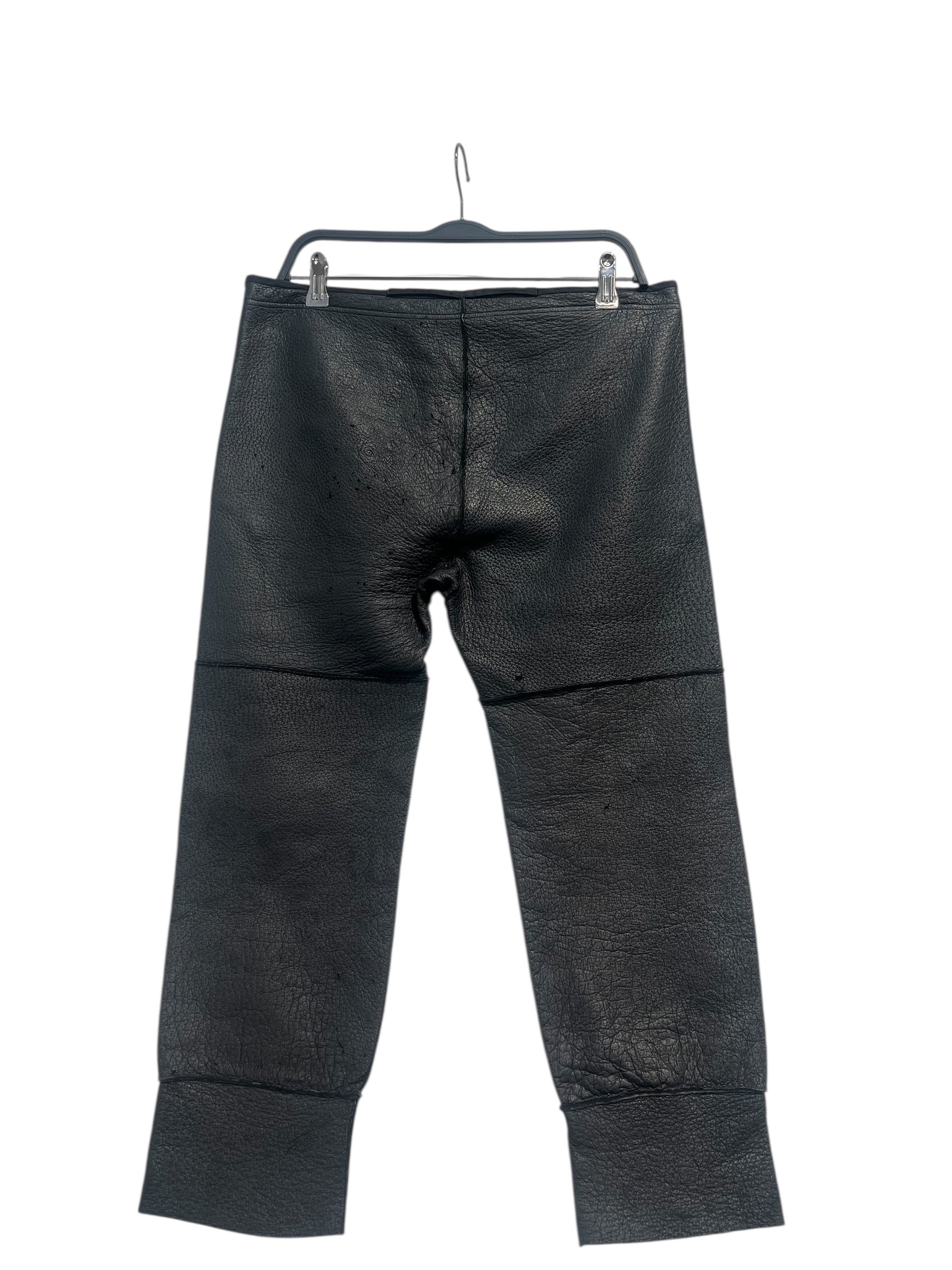 CAROL CHRISTIAN POELL/Pants/48/Leather/BLK/LEATHER CROPPED PANT view 3