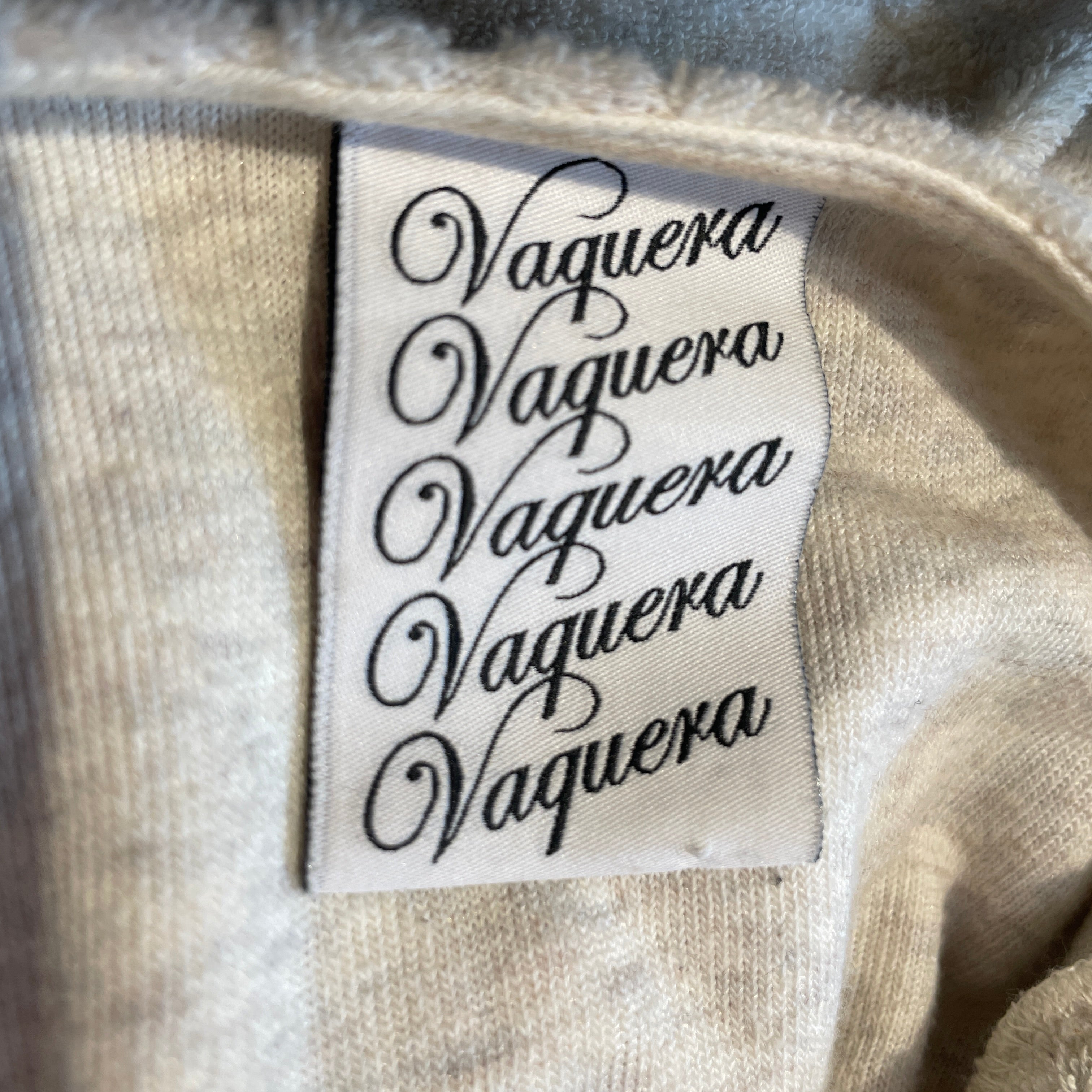 Vaquera/LS Dress/L/Cotton/GRY/towel tie neck dress view 3