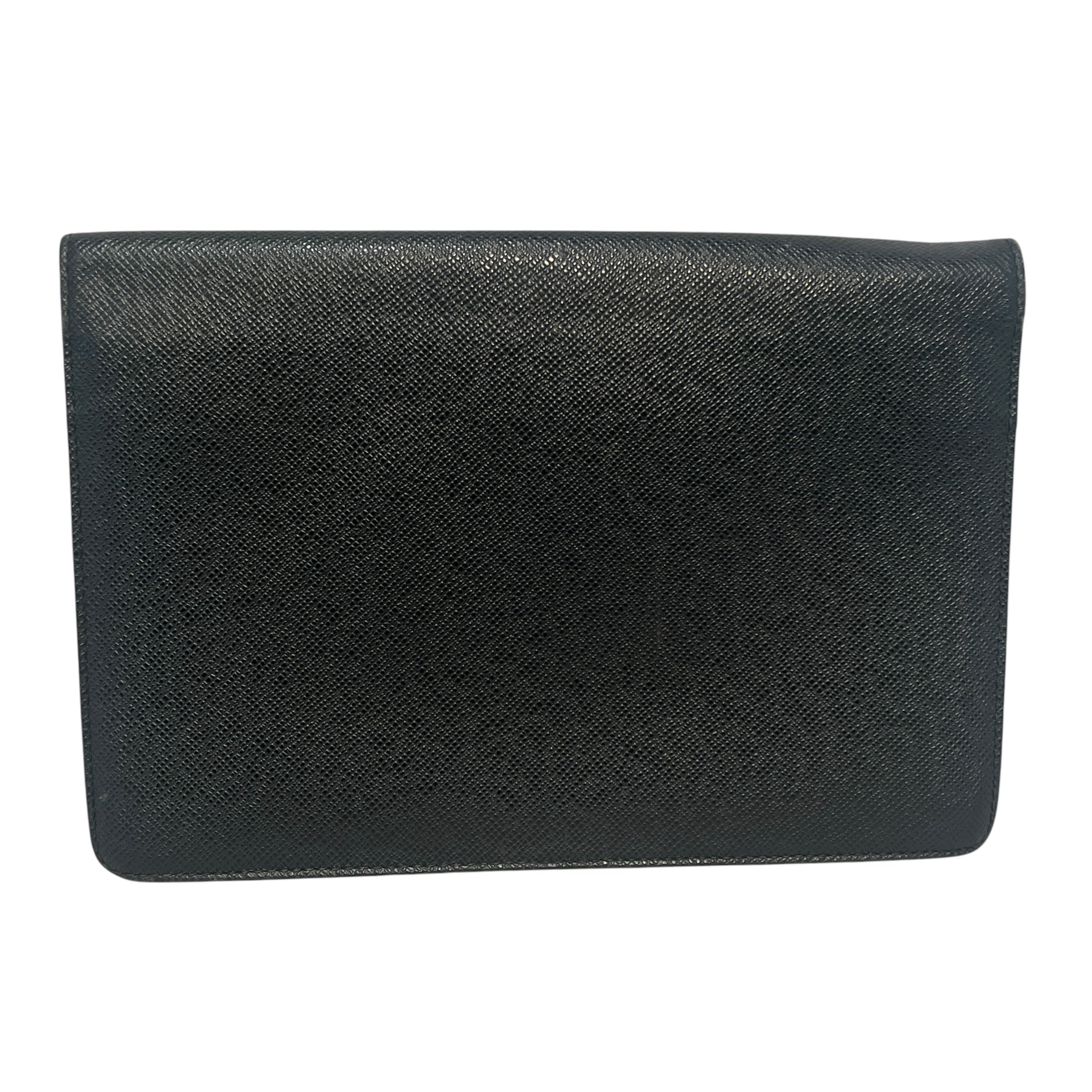 LOUIS VUITTON/Hand Bag/Leather/BLK/Taiga Belaia Clutch view 2