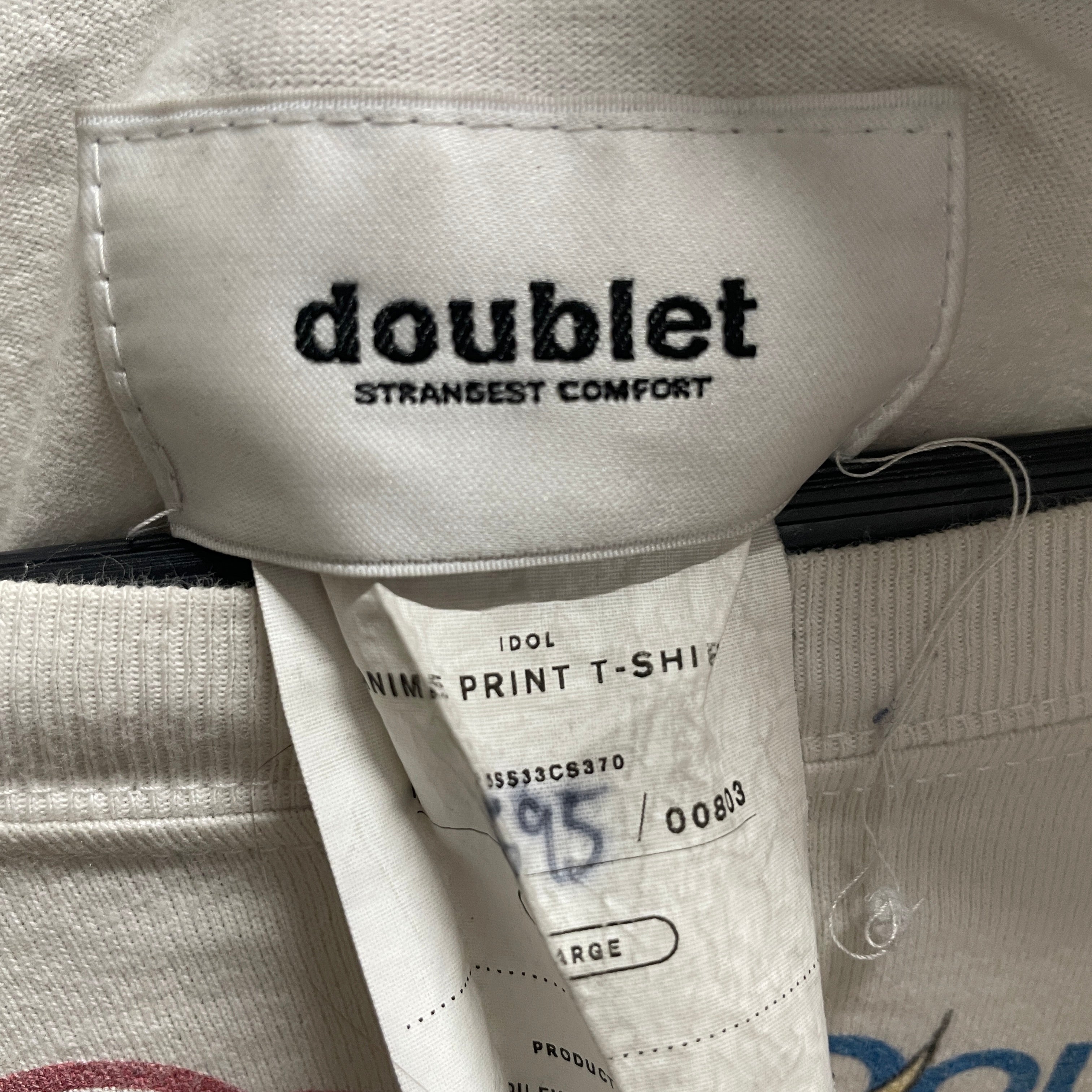 doublet/T-Shirt/XL/Cotton/WHT/Graphic/ANIME GIRL/PARIS FASHION WEEK view 3