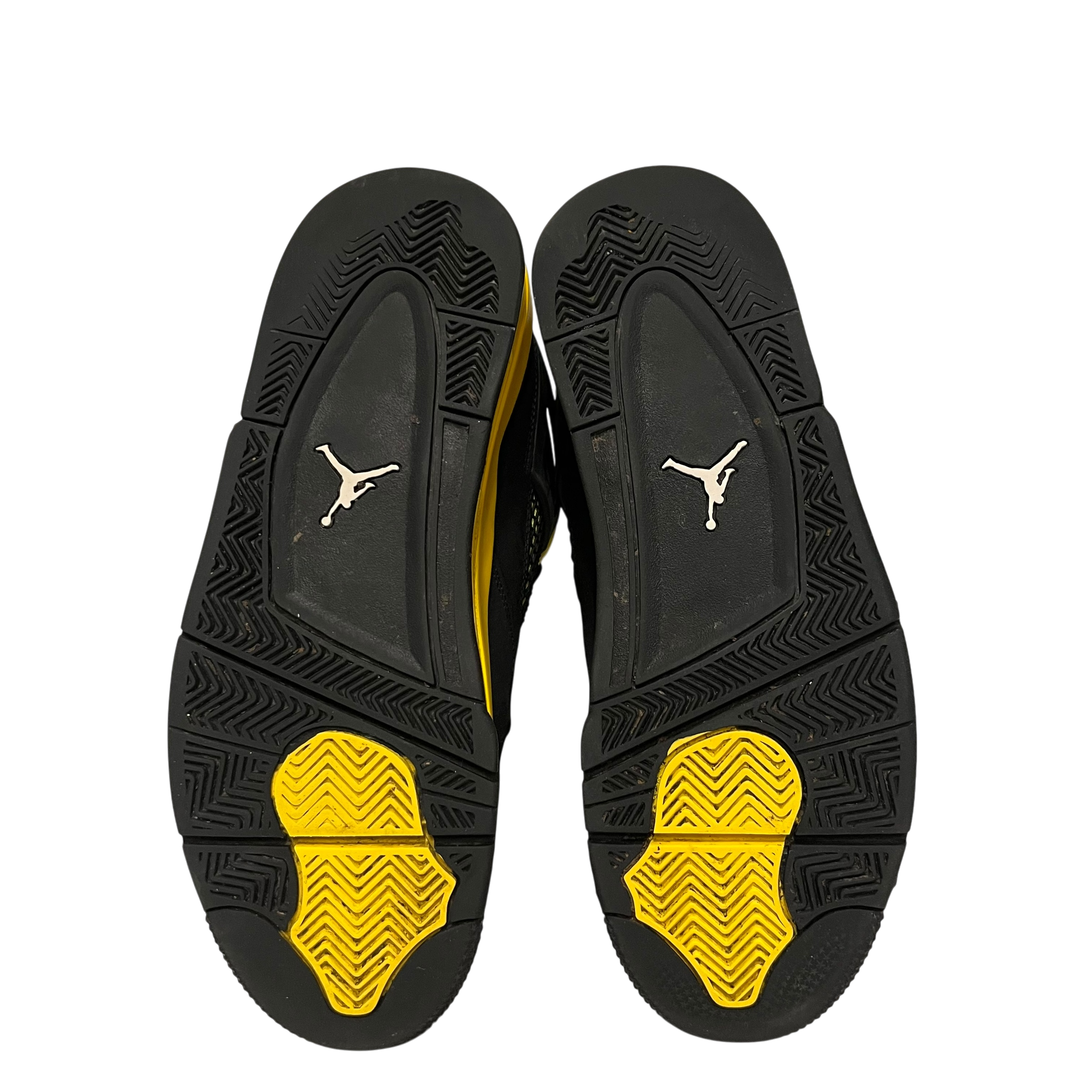 JORDAN BRAND/Hi-Sneakers/US 10.5/Suede/BLK/jordan 4 thunder suede blk/yel view 5