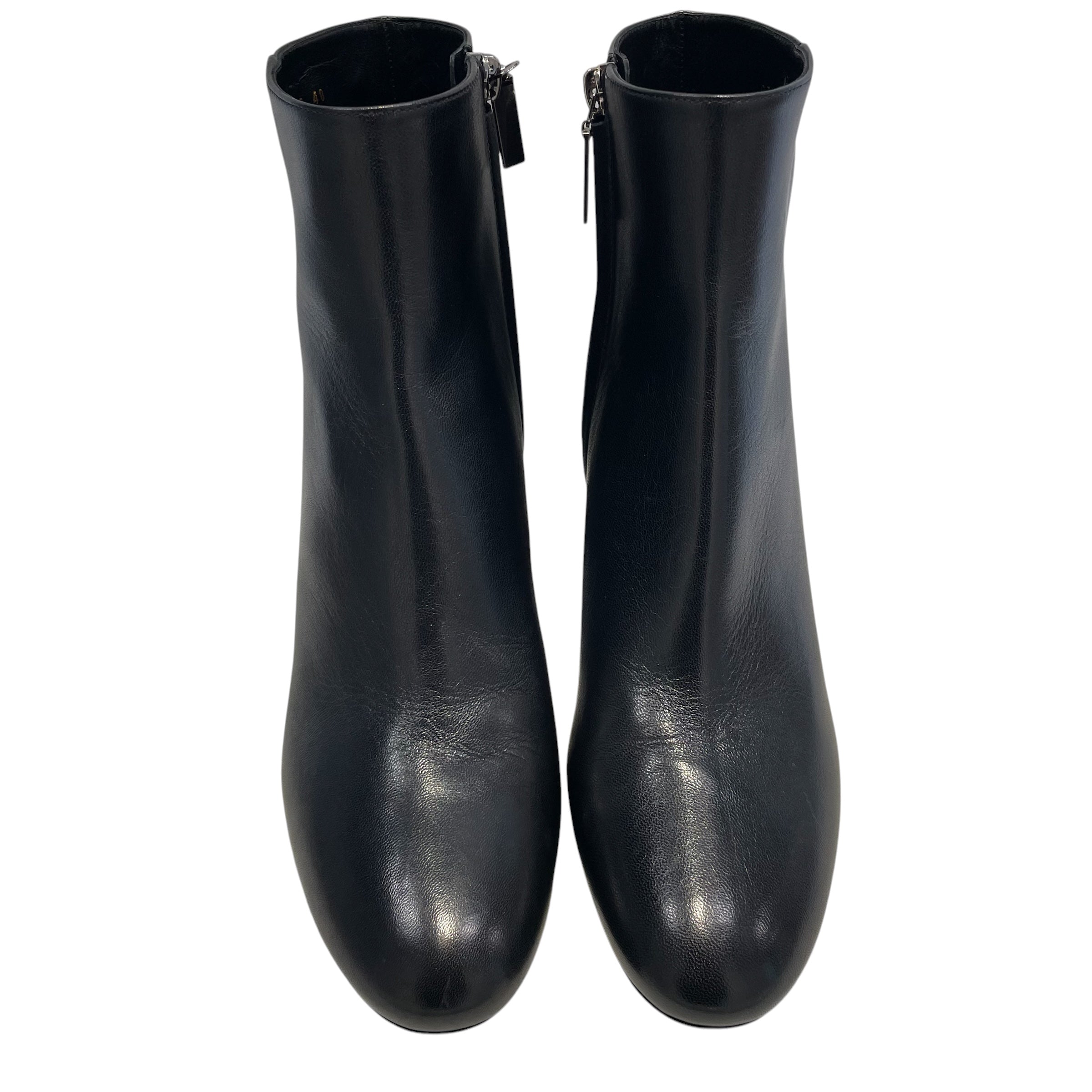 SAINT LAURENT/Heels/EU 40/Nylon/BLK/ysl boot heel view 3