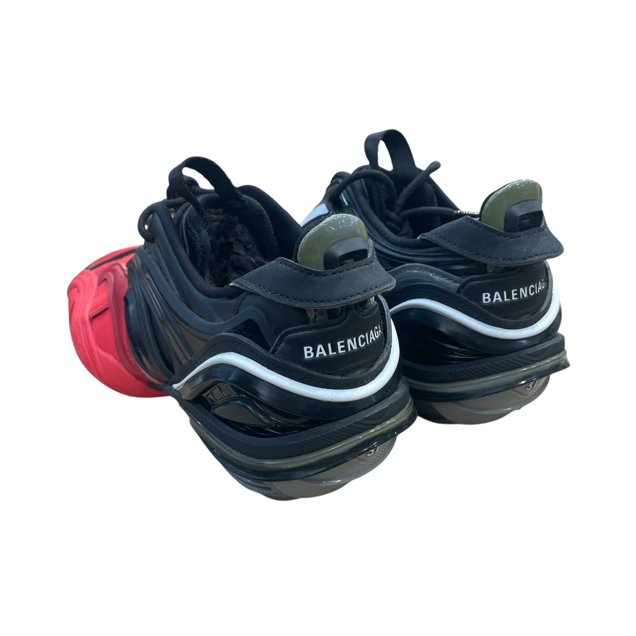 BALENCIAGA/Low-Sneakers/EU 37/Polyester/RED/black/red Tyrex Sneaker view 2