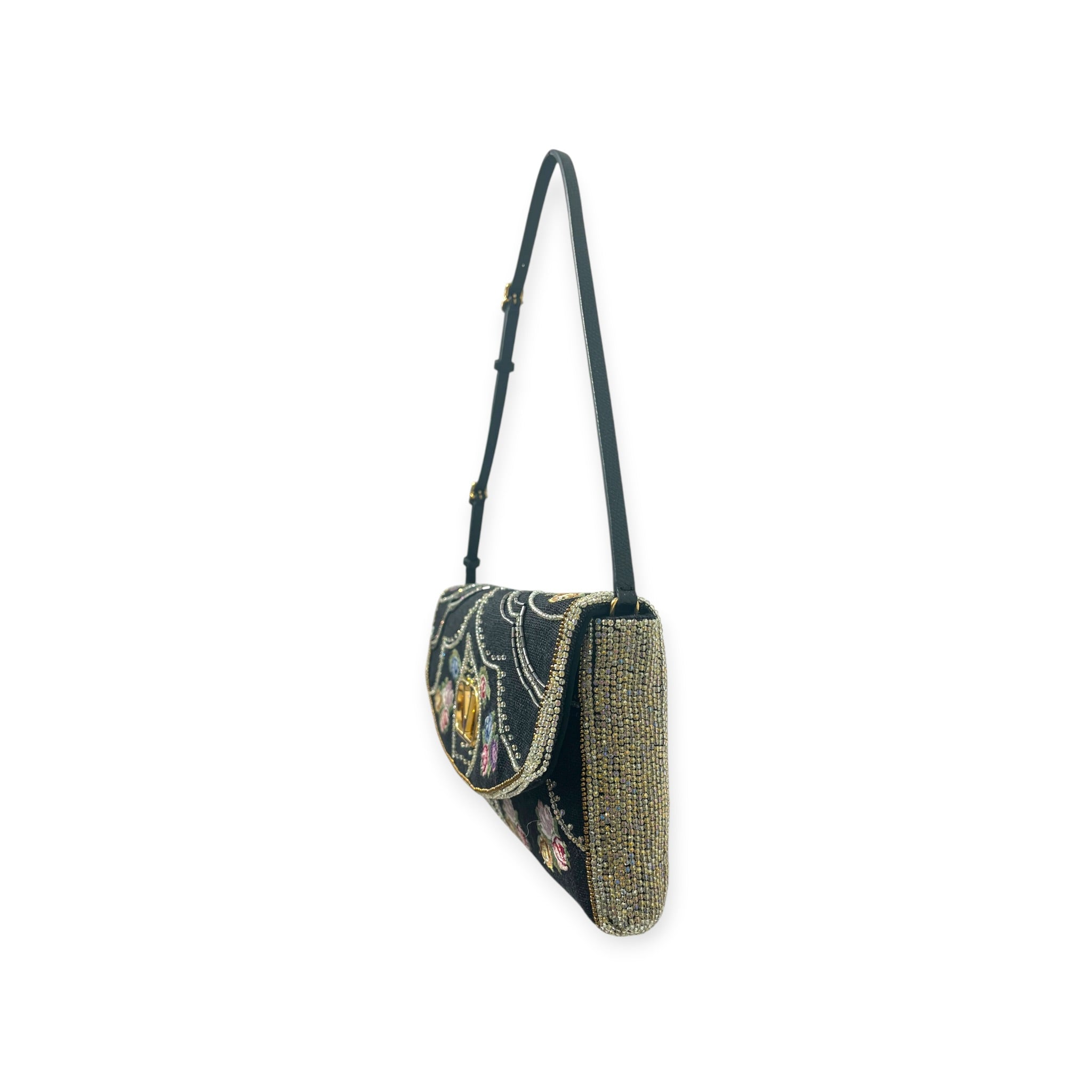 VALENTINO GARAVANI/Bag/BLK/DEVAIN SMALL EMBROIDERED BAG view 3