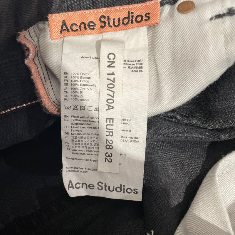 Acne Studios/Wide Leg Pants/26/Cotton/BLK/
