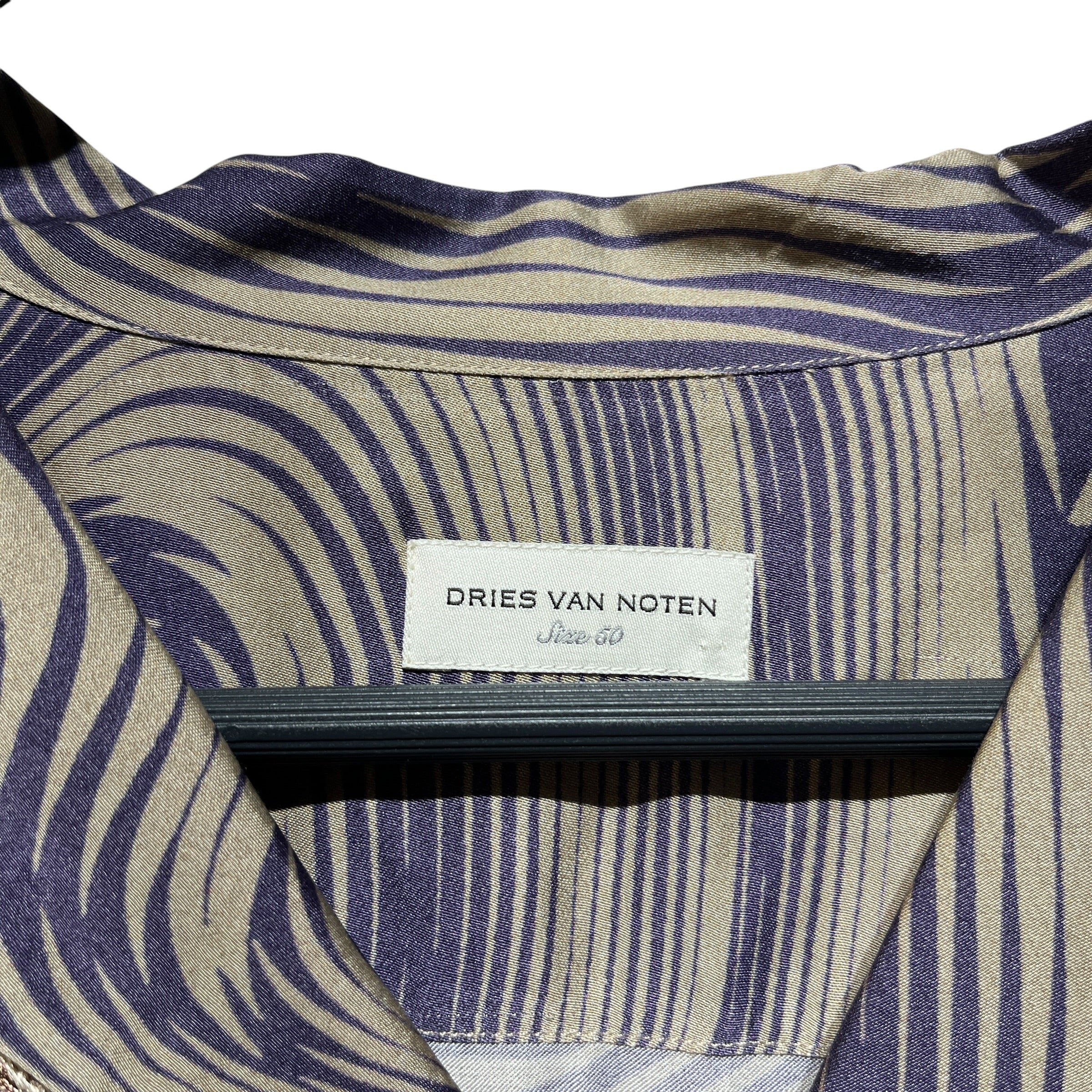 DRIES VAN NOTEN/SS Shirt/50/PPL/All Over Print/CARLTONE HAWK EMBROIDERY view 3