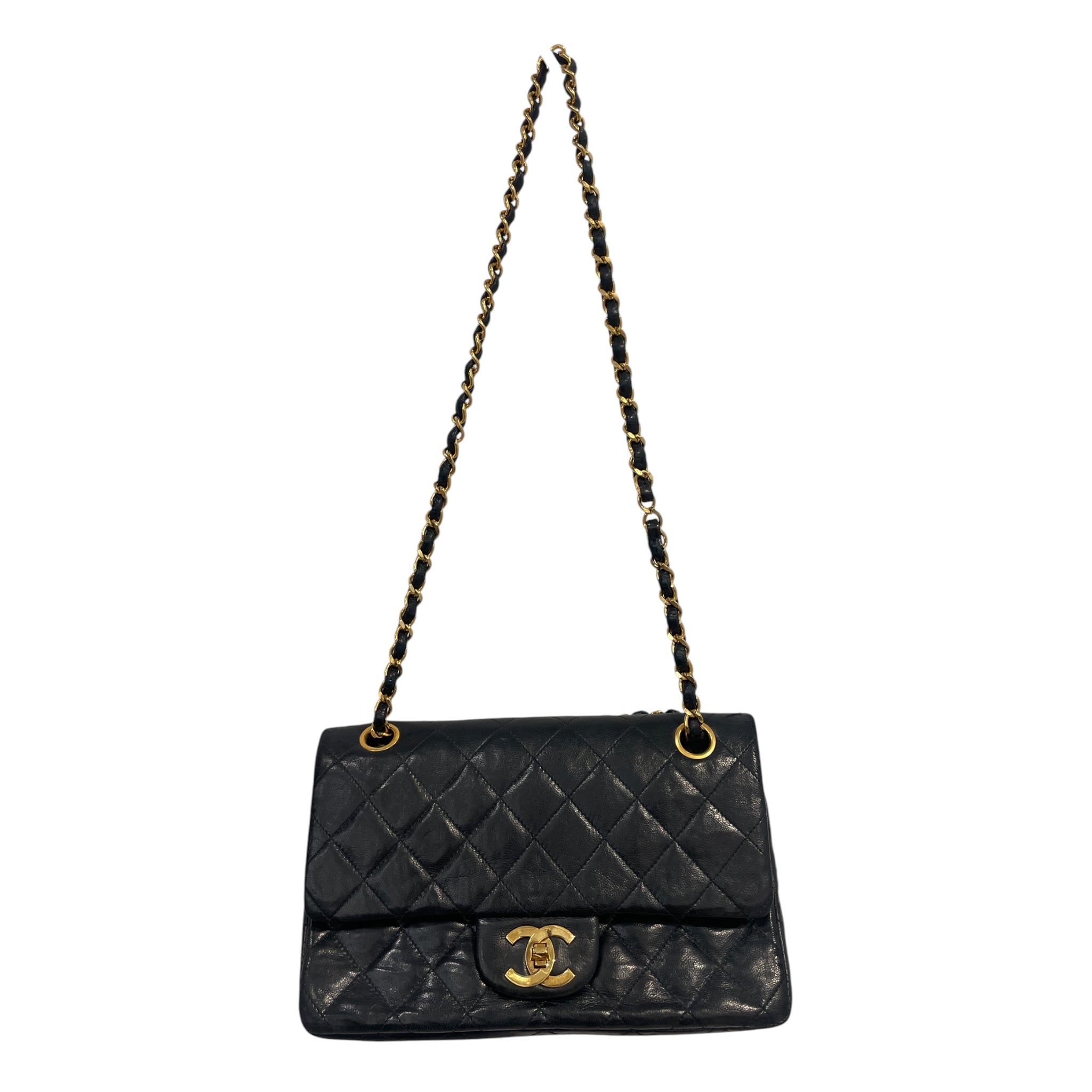 CHANEL/Bag/Lambskin/NVY/VINTAGE DOUBLE FLAP view 1