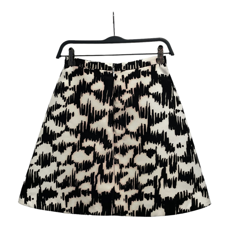 BALENCIAGA/Skirt/36/All Over Print/Cotton/WHT/BLACK SCRIBBLE PRINT