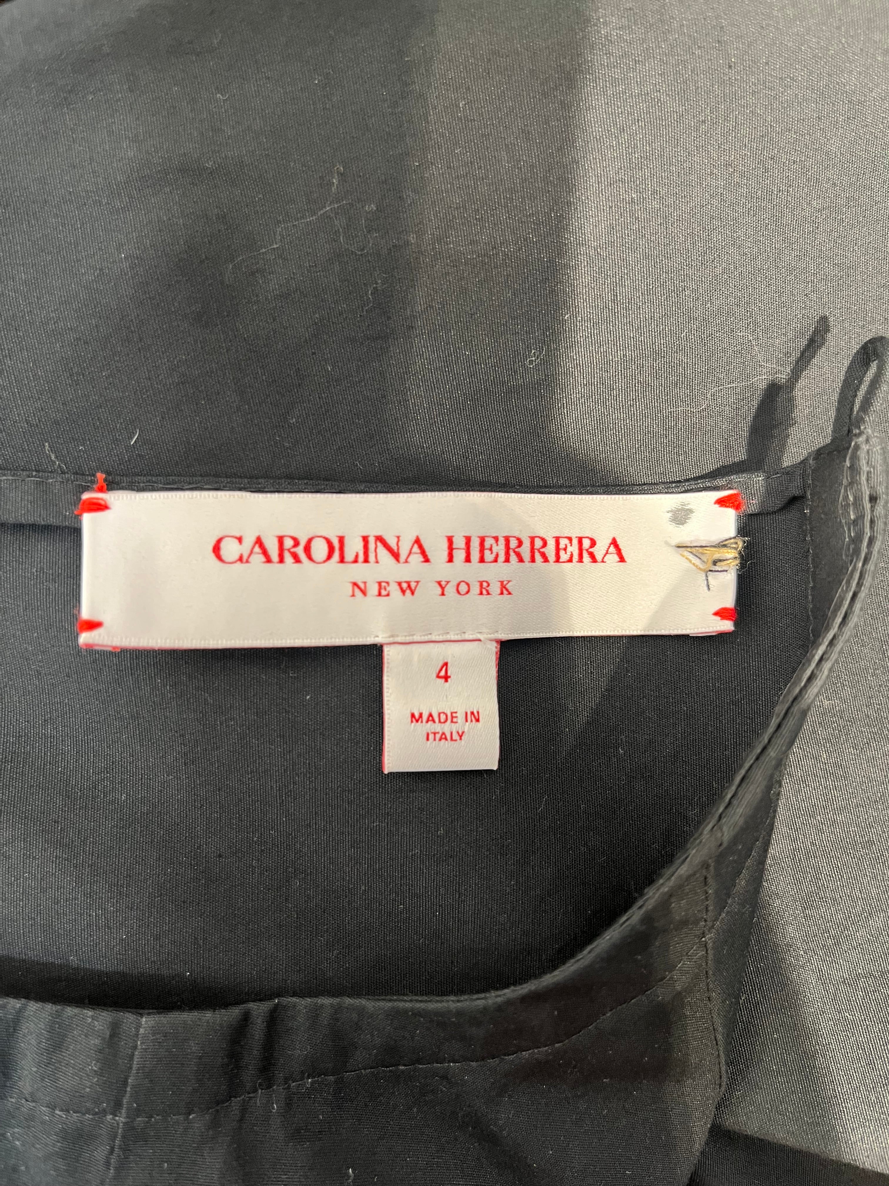 CAROLINA HERRERA/Blouse/4/Cotton/BLK/SCRUNCHY ROUCHED LS BLOUSE view 3