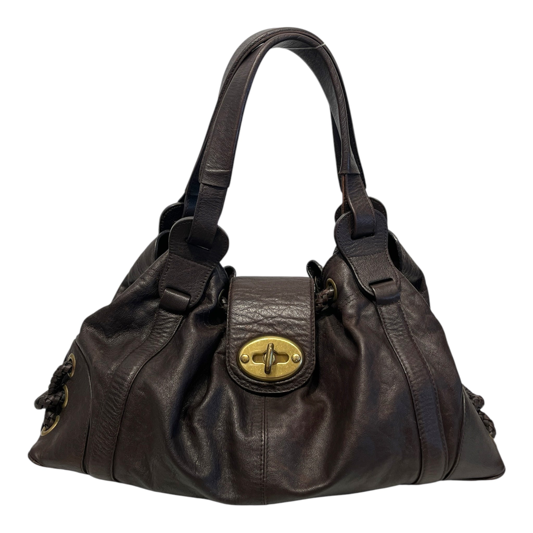 MULBERRY/Tote Bag/Leather/BRW/gold acc/ braided rope view 1