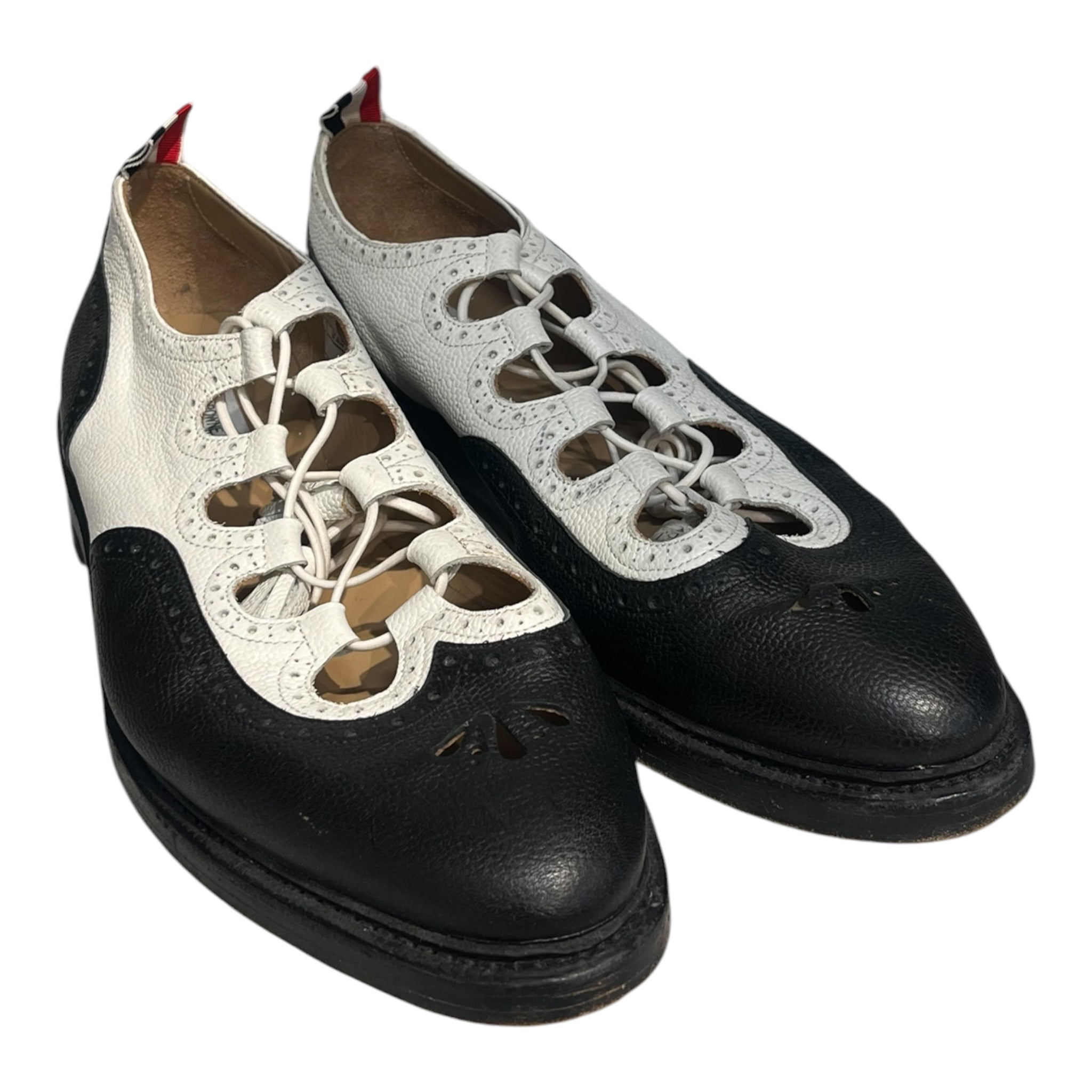 THOM BROWNE. NEW YORK/Dress Shoes/US 11.5/Border/Leather/BLK/WINGTIP OXFORD LACE-UP view 1
