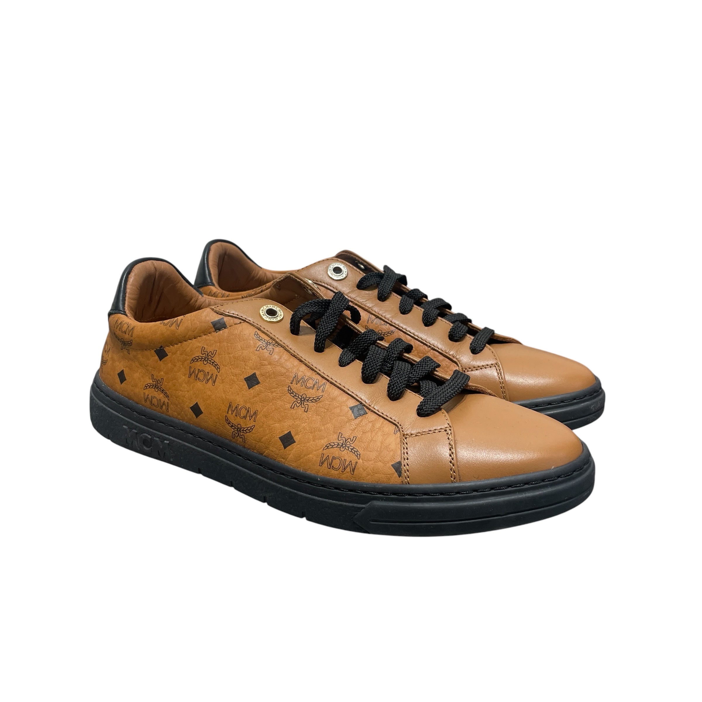 MCM/Low-Sneakers/US 6/Monogram/Leather/BRW/MCM TERRAIN LO SNEAKERS