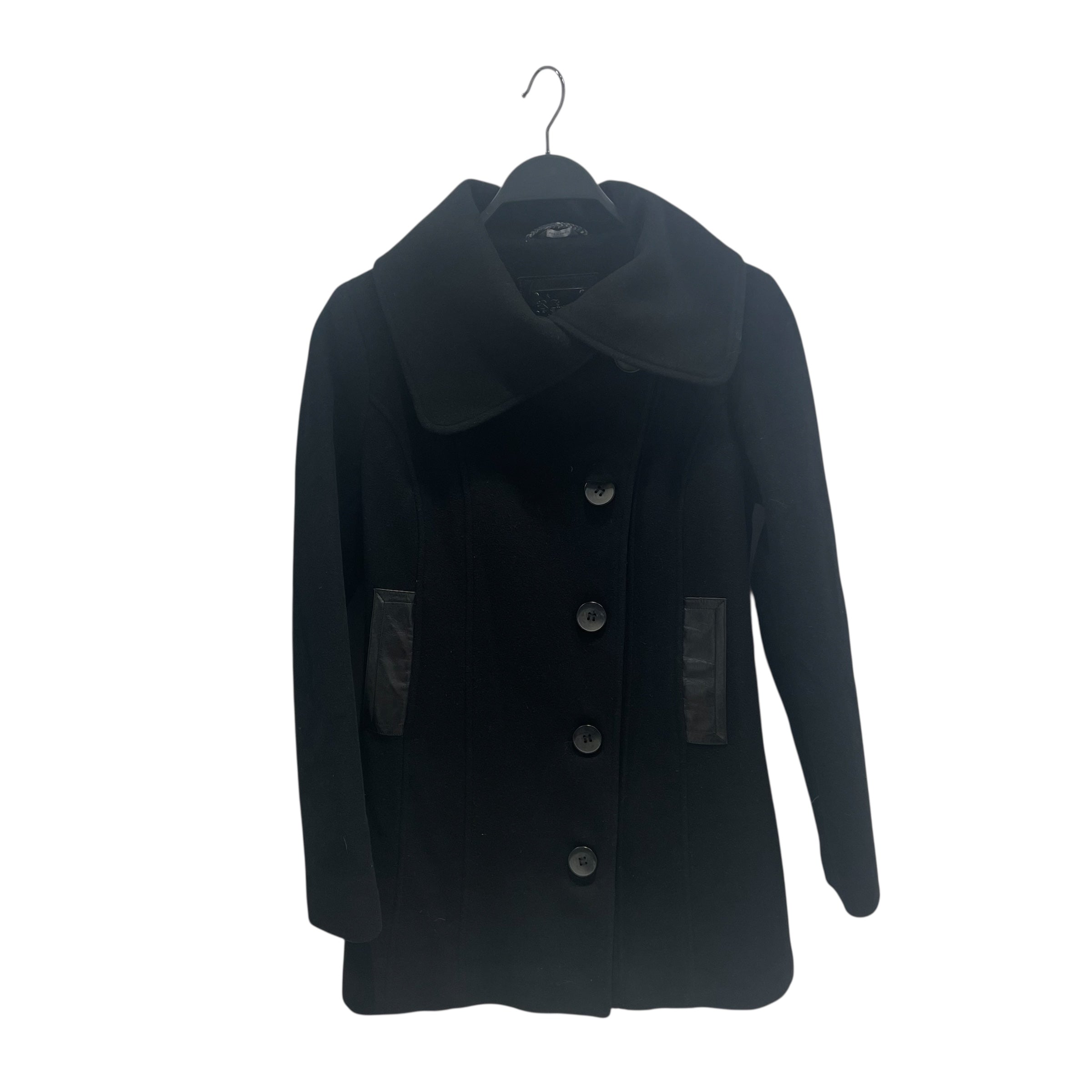 MACKAGE/Trench Coat/S/Wool/BLK/BLK LAMB POCKET/5 BUTTON DOWN view 1