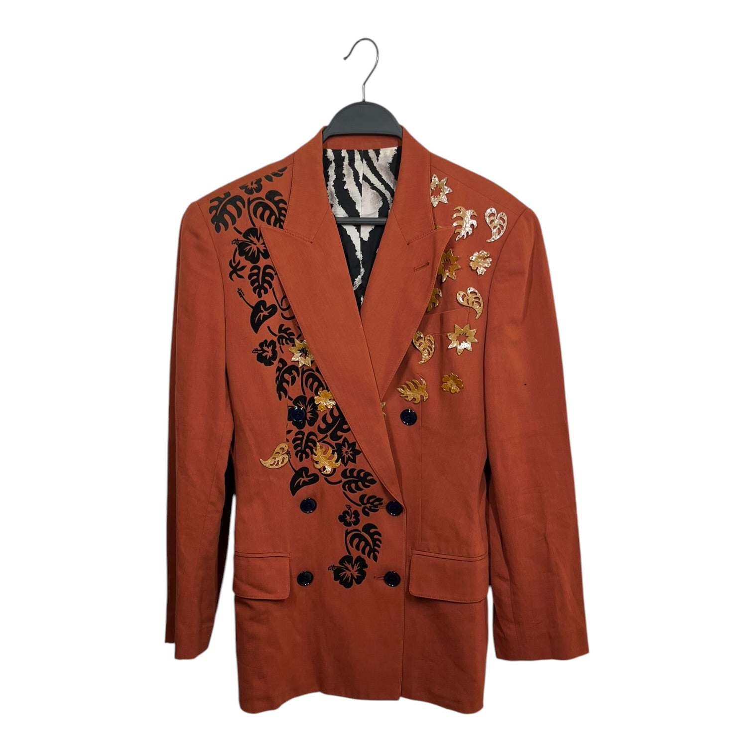 Jean Paul Gaultier/Coat/40/Cotton/ORN/Floral Pattern/1992 ENAMEL BLAZER view 1