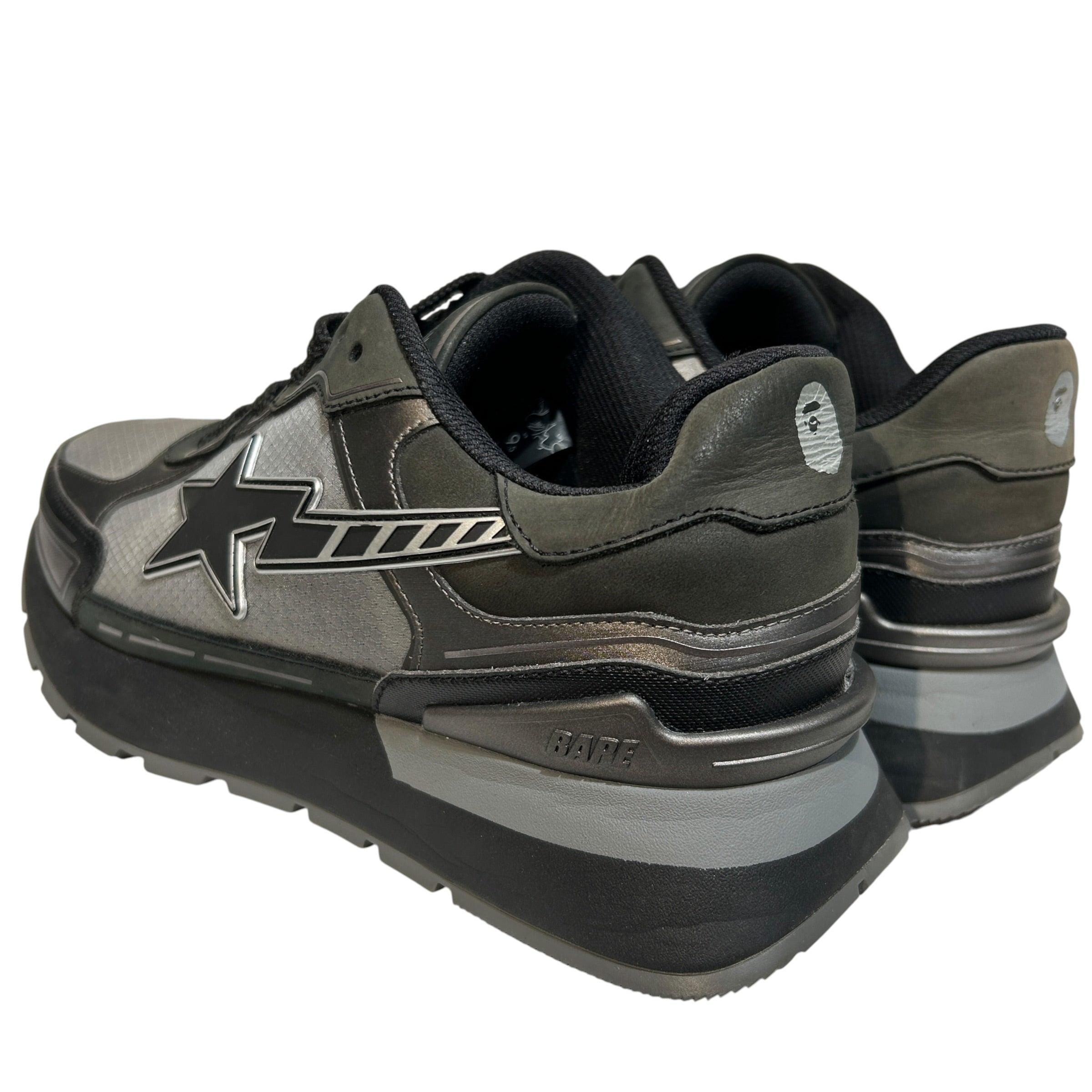 A BATHING APE/Low-Sneakers/US 9.5/GRY/Cross Sta view 2