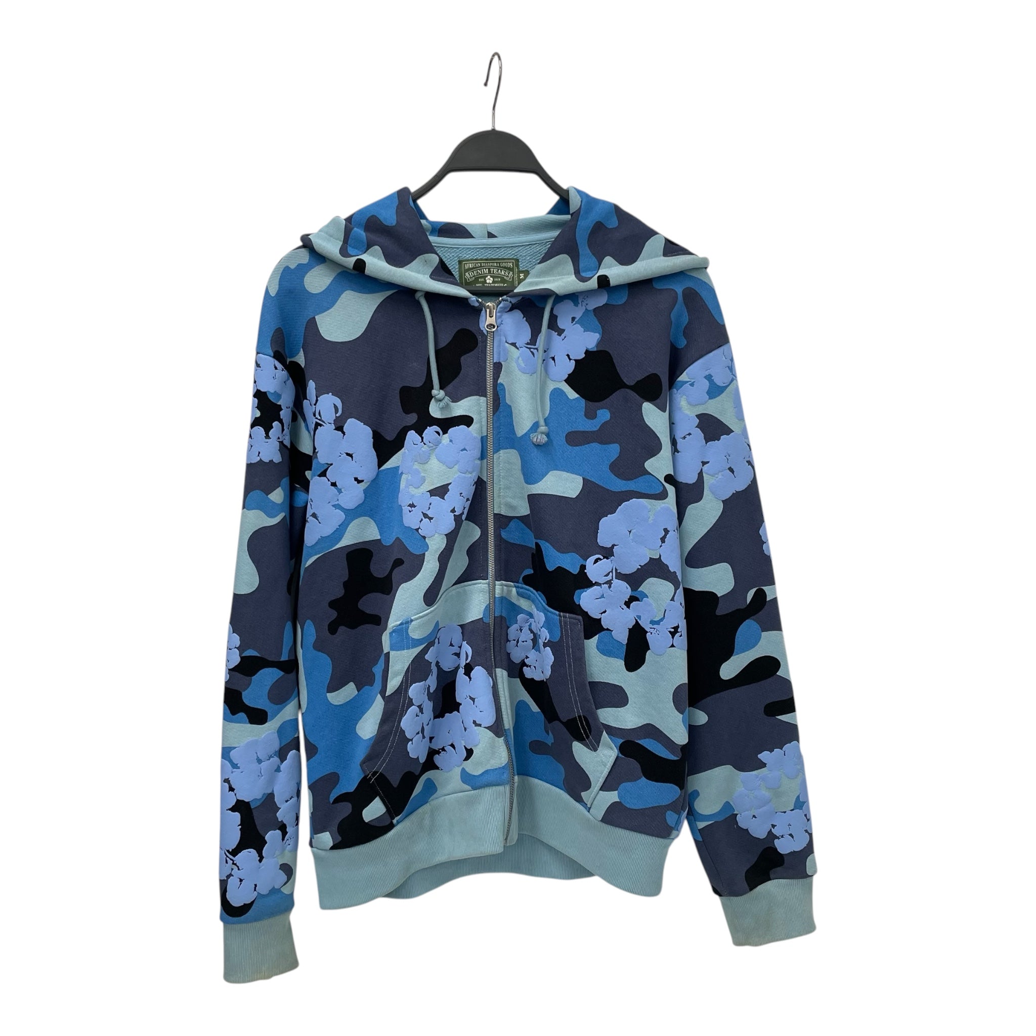 DENIM TEARS/Hoodie/M/Camouflage/Cotton/BLU/ view 1