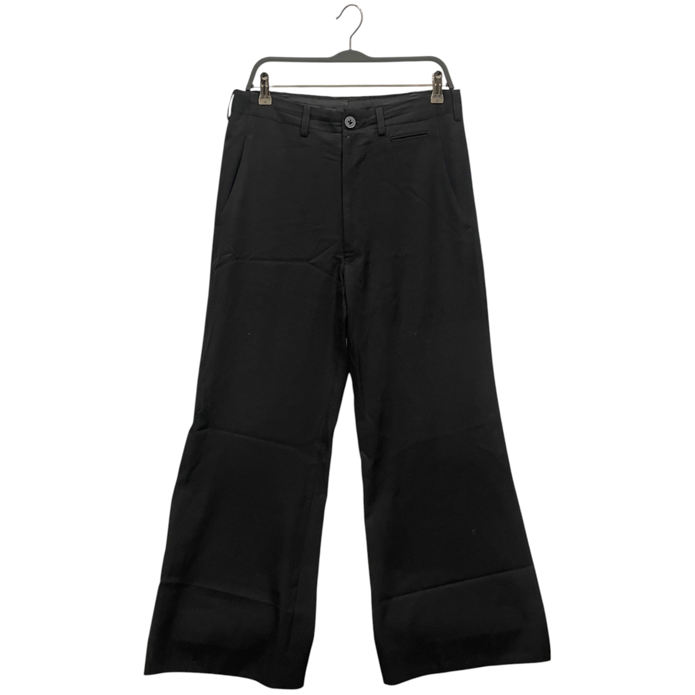 YOHJI YAMAMOTO/Wide Leg Pants/M/Wool/BLK/SMALL POCKET RIGHT SIDE view 1