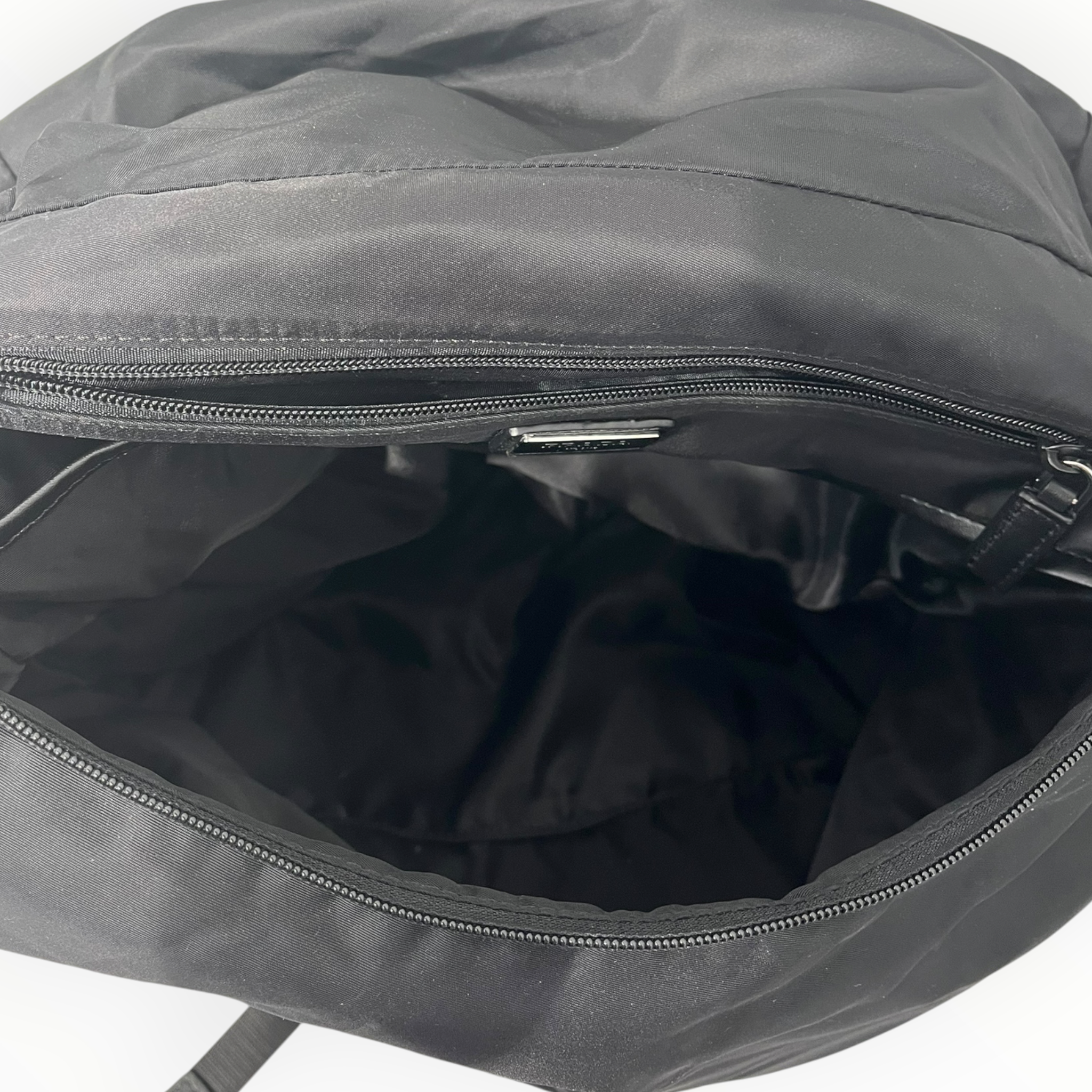 PRADA/Bag/Nylon/BLK/PRADA TRIANGLE ZIP FLAP view 6
