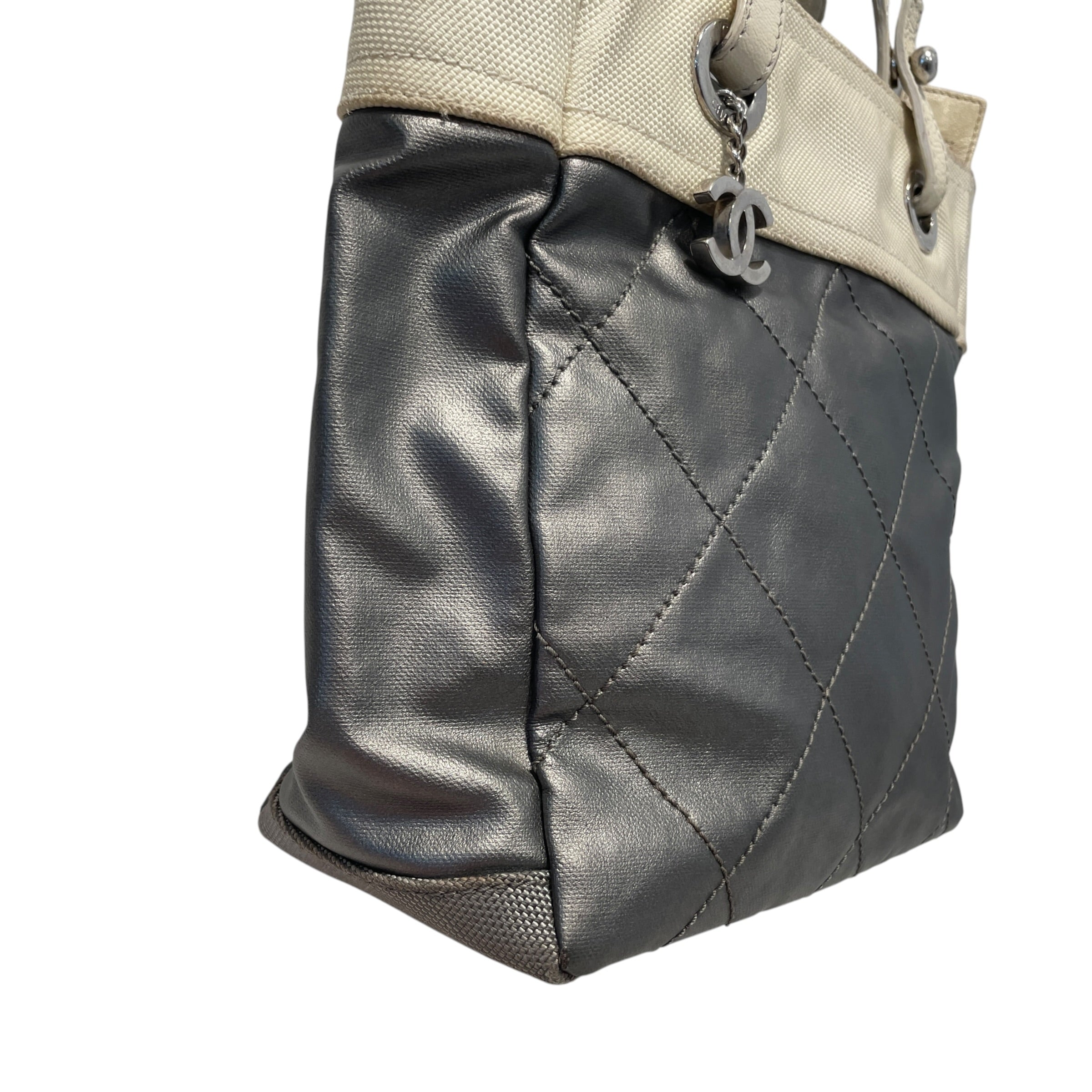 CHANEL/Tote Bag/Leather/SLV/Small Paris-Biarritz Tote Bag view 4
