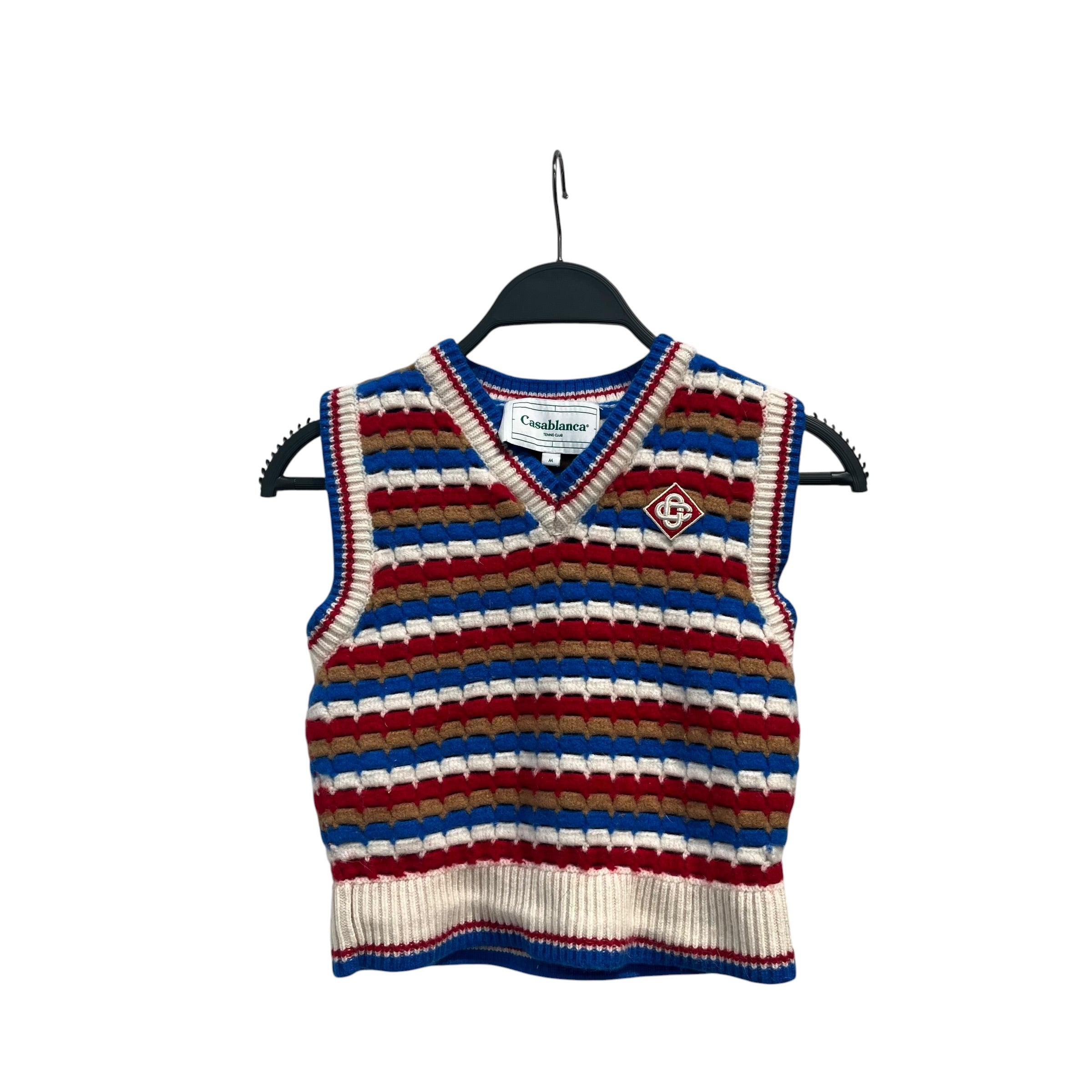 CASABLANCA/Knitted Vest/S/Stripe/Cotton/MLT/USA COLORS view 1