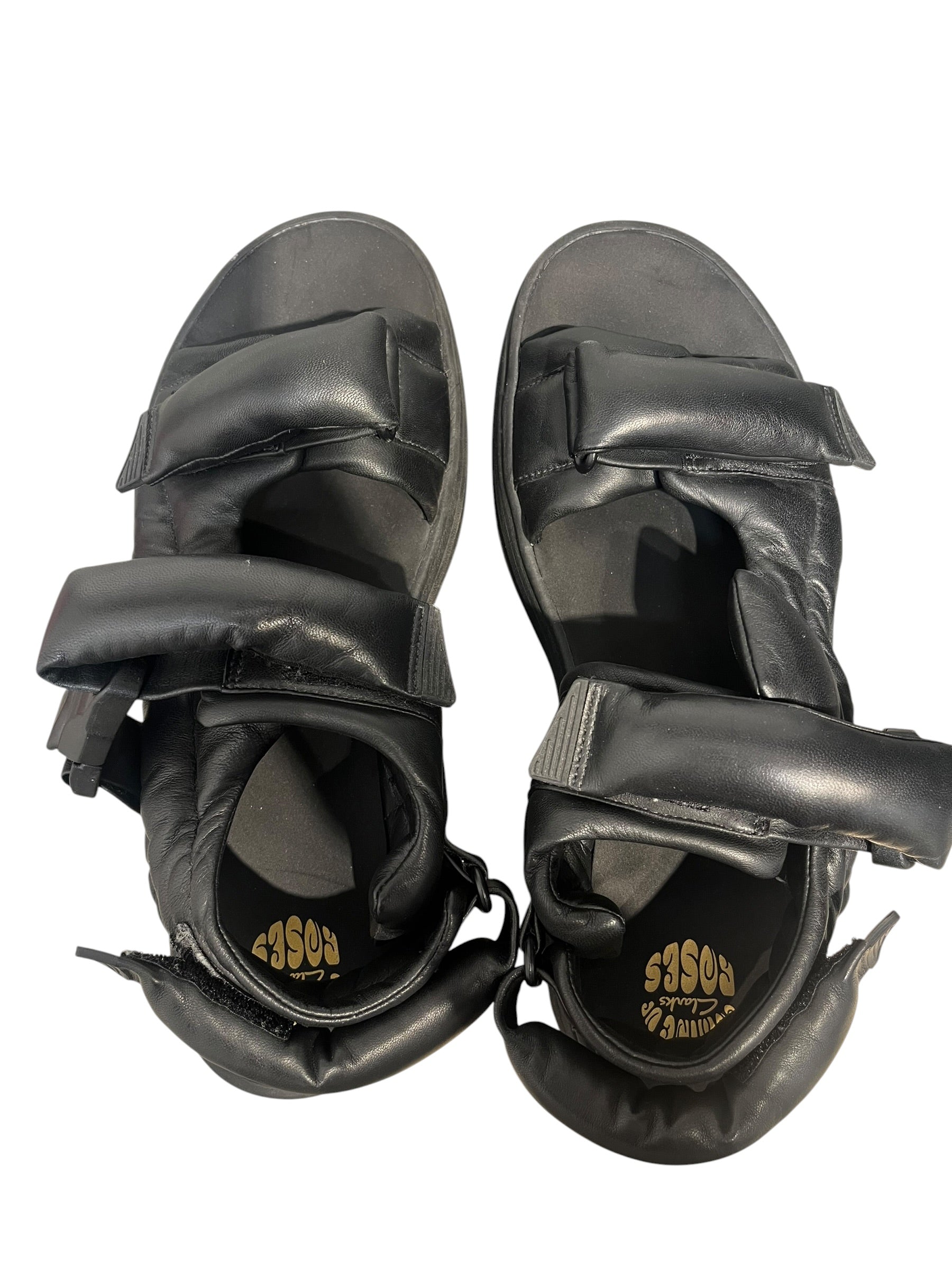MARTINE ROSE/Clarks/Sandals/US 10/Leather/BLK/BLACK PUFFY SANDALS view 3