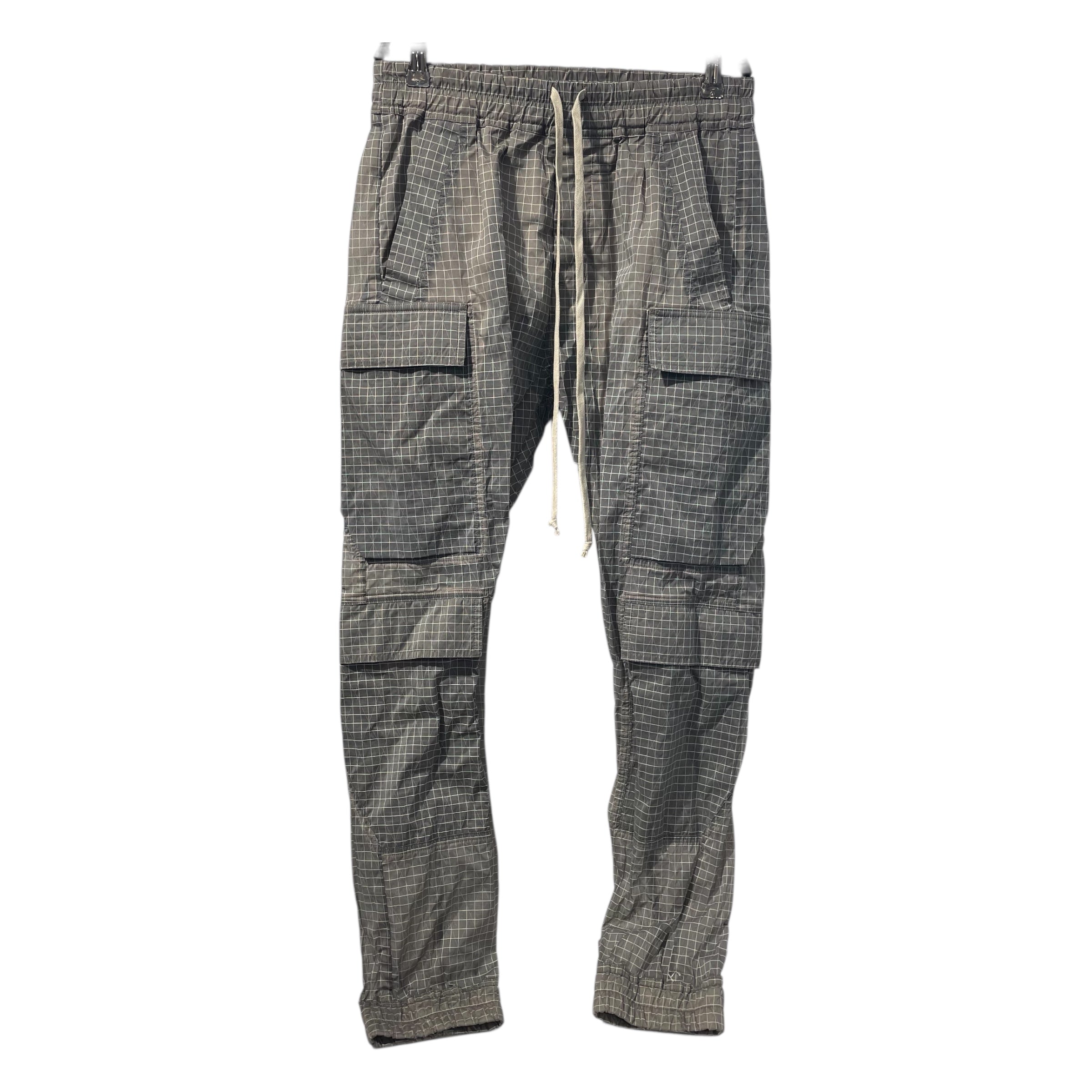 Rick Owens/Pants/34/Polyester/GRY/Plaid/RU01C4337-DR PAIR 2 view 1