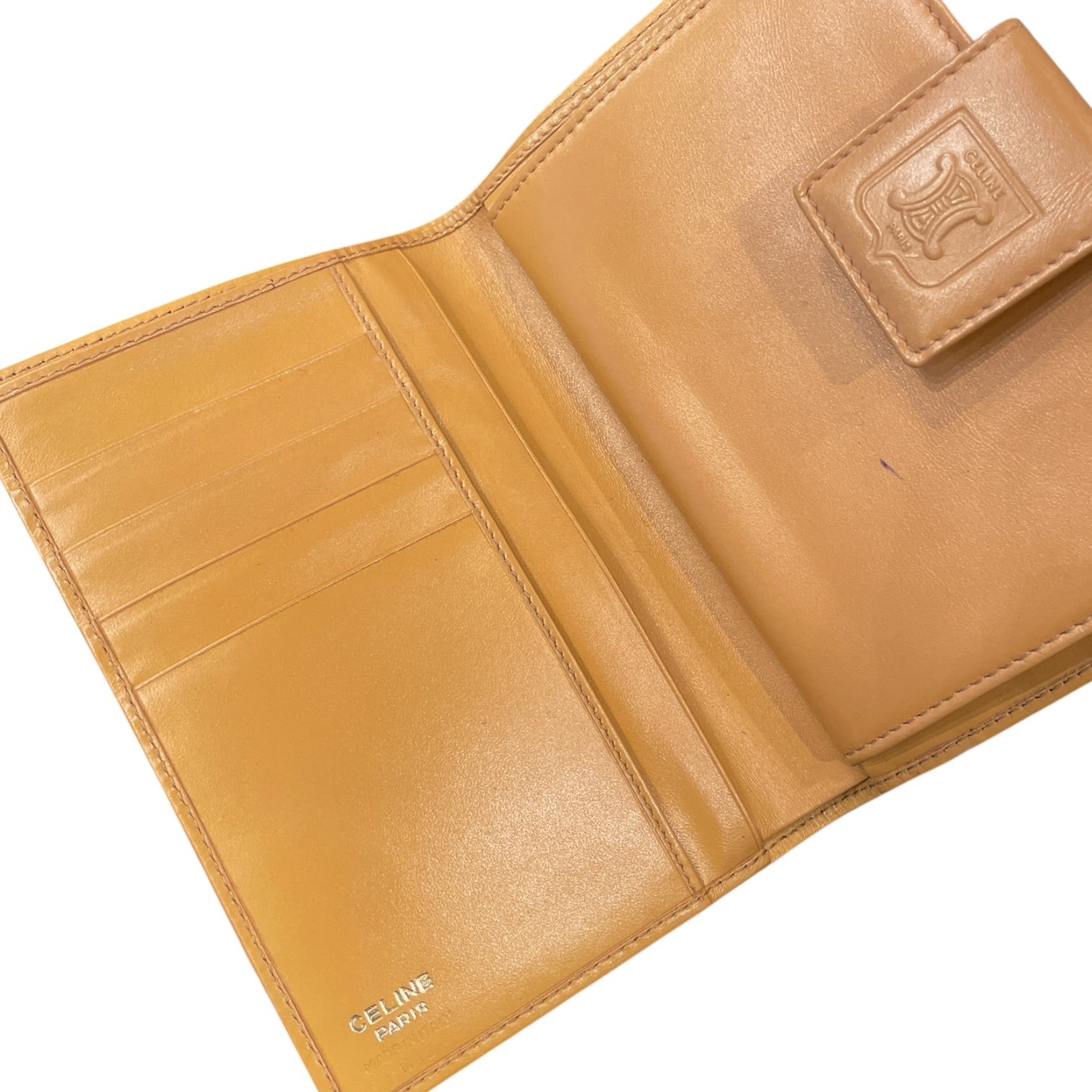 CELINE/Trifold Wallet/Monogram/BEG/macadam bifold w coin pouch view 4