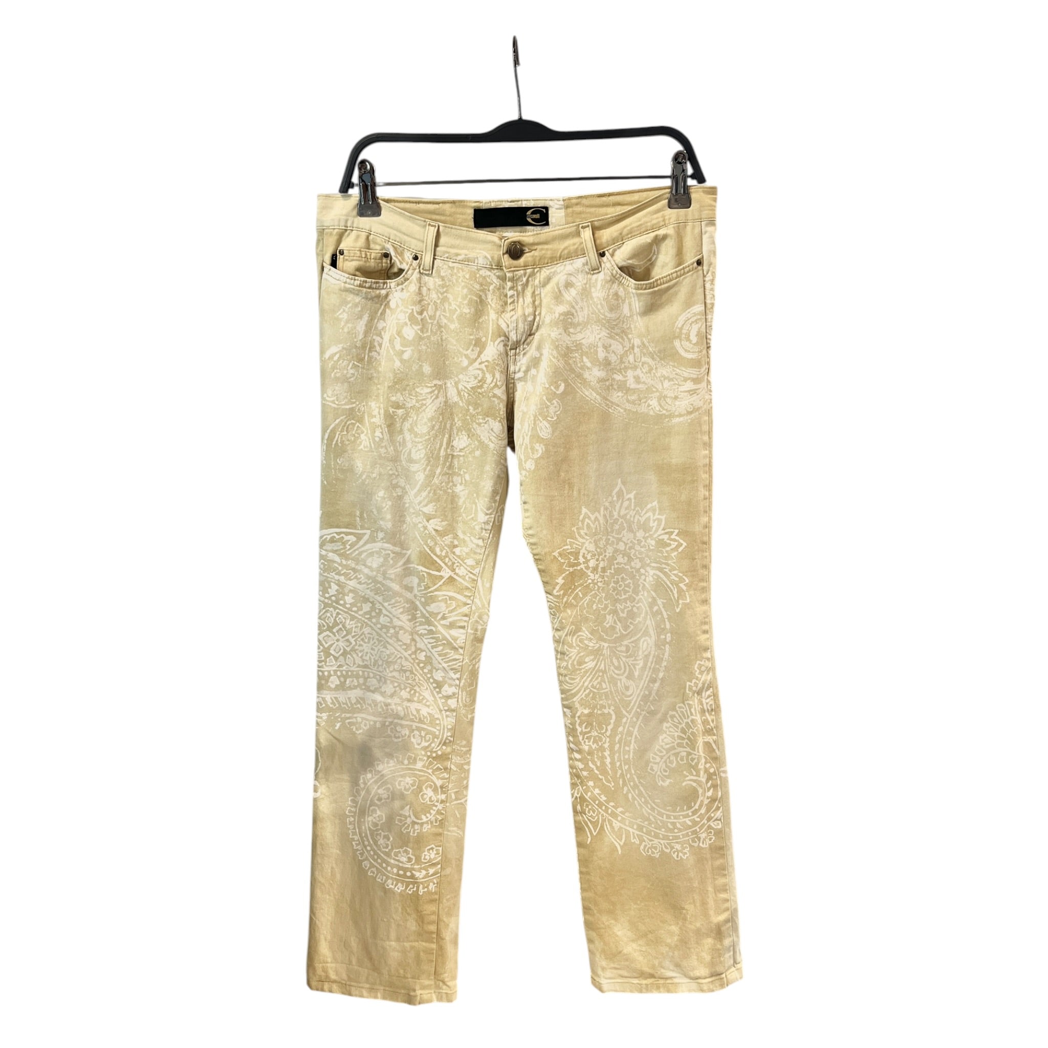 Just cavalli/Bootcut Pants/29/Cotton/CRM/Button Fly/All Over Print/PASLIEY PRINT view 1