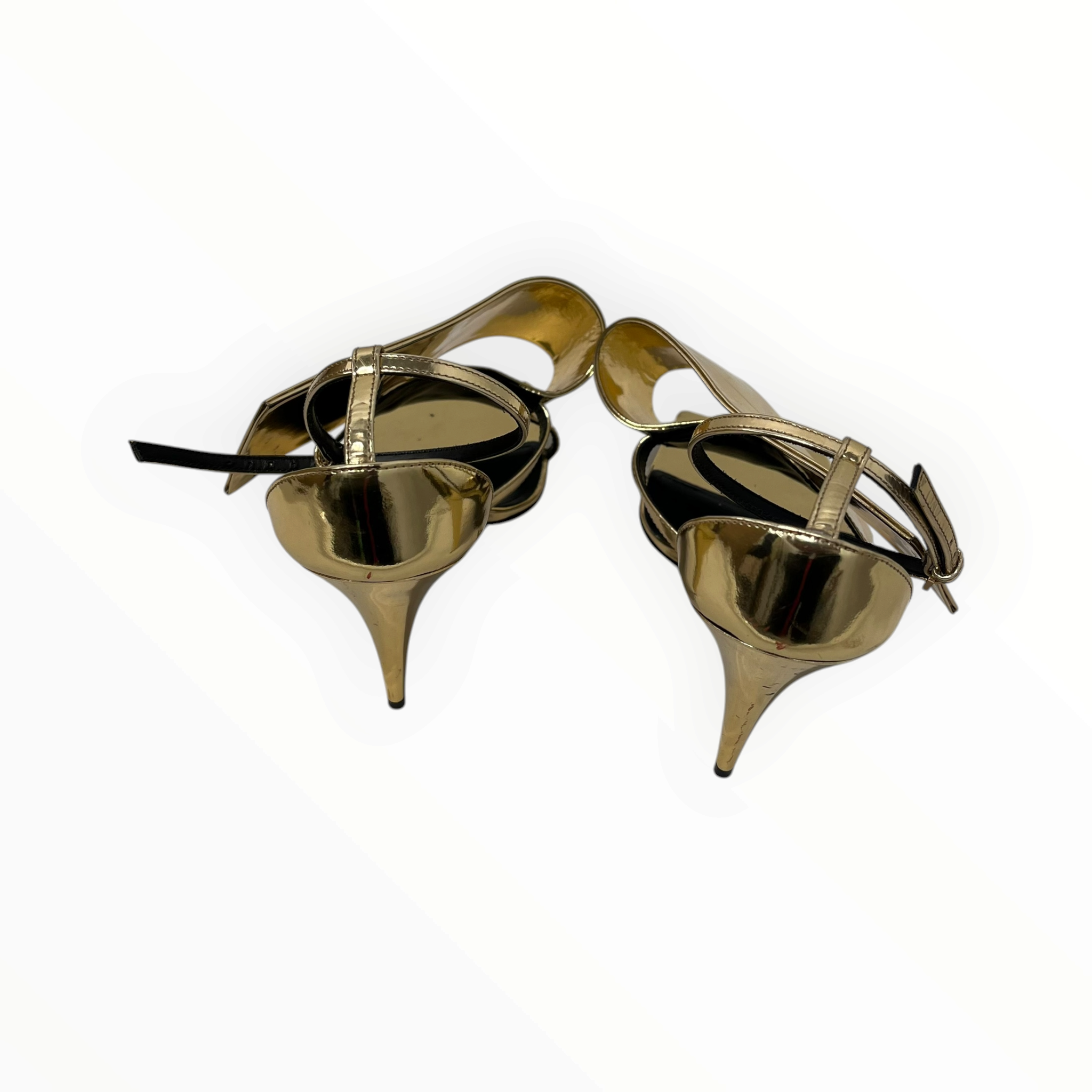 GIVENCHY/Heels/US 7.5/Nylon/GLD/SLICED SQUARE MIRRIOR view 4