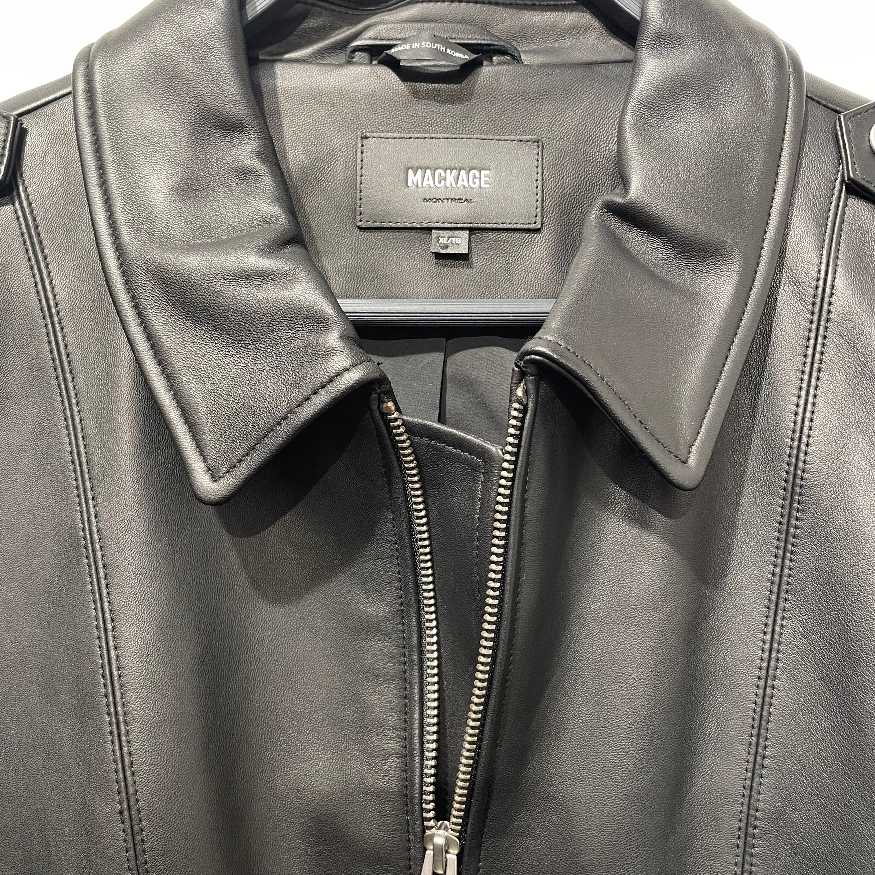 MACKAGE/Leather Jkt/XL/Leather/BLK/ view 3