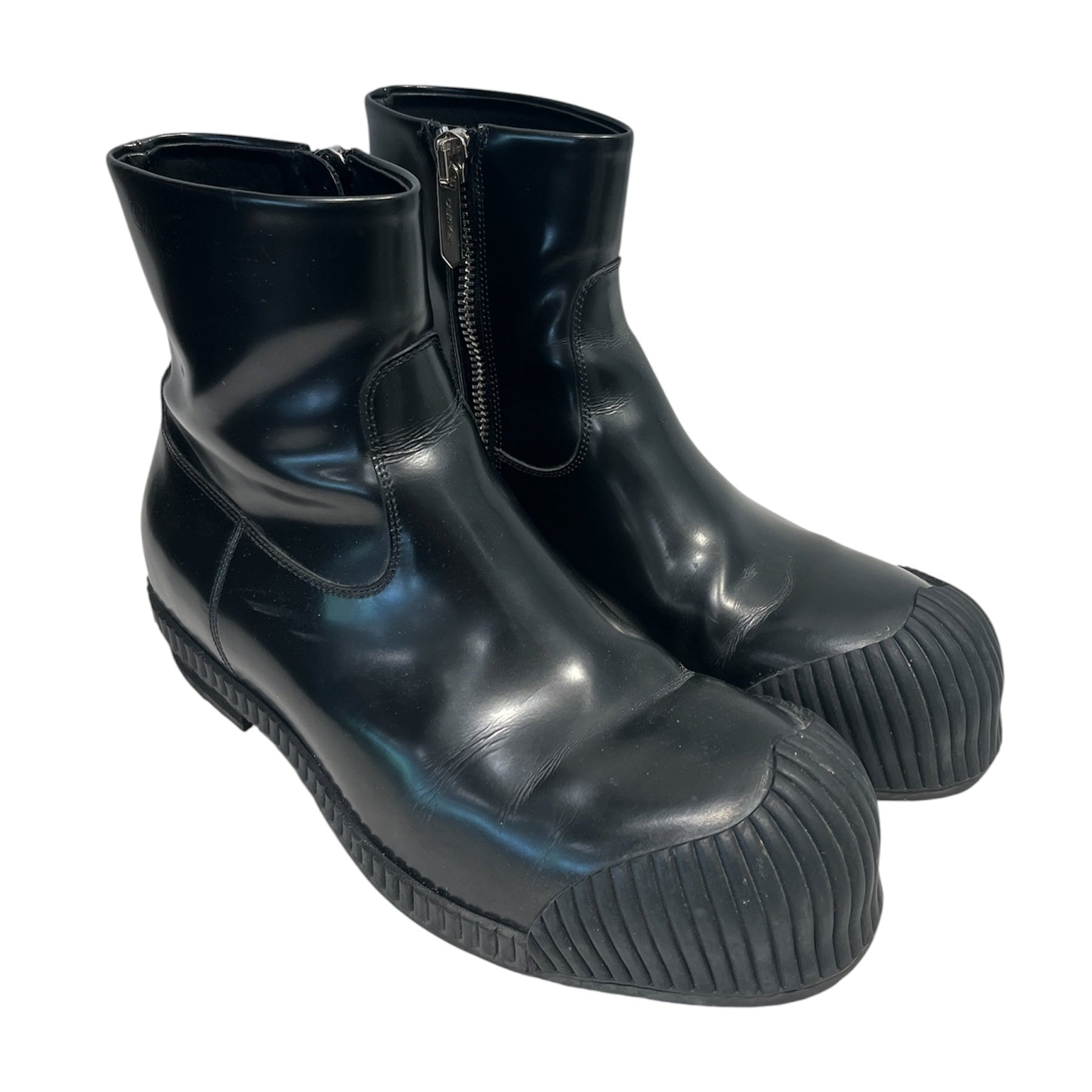 Calvin Klein 205W39NYC/Boots/US 8/Leather/BLK/PATENT LEATHER ANKLE BOOTS view 1
