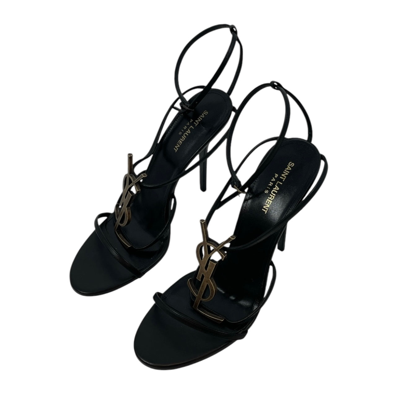 SAINT LAURENT/Heels/EU 42/Leather/BLK/CASSADRA 100 HEELS view 1