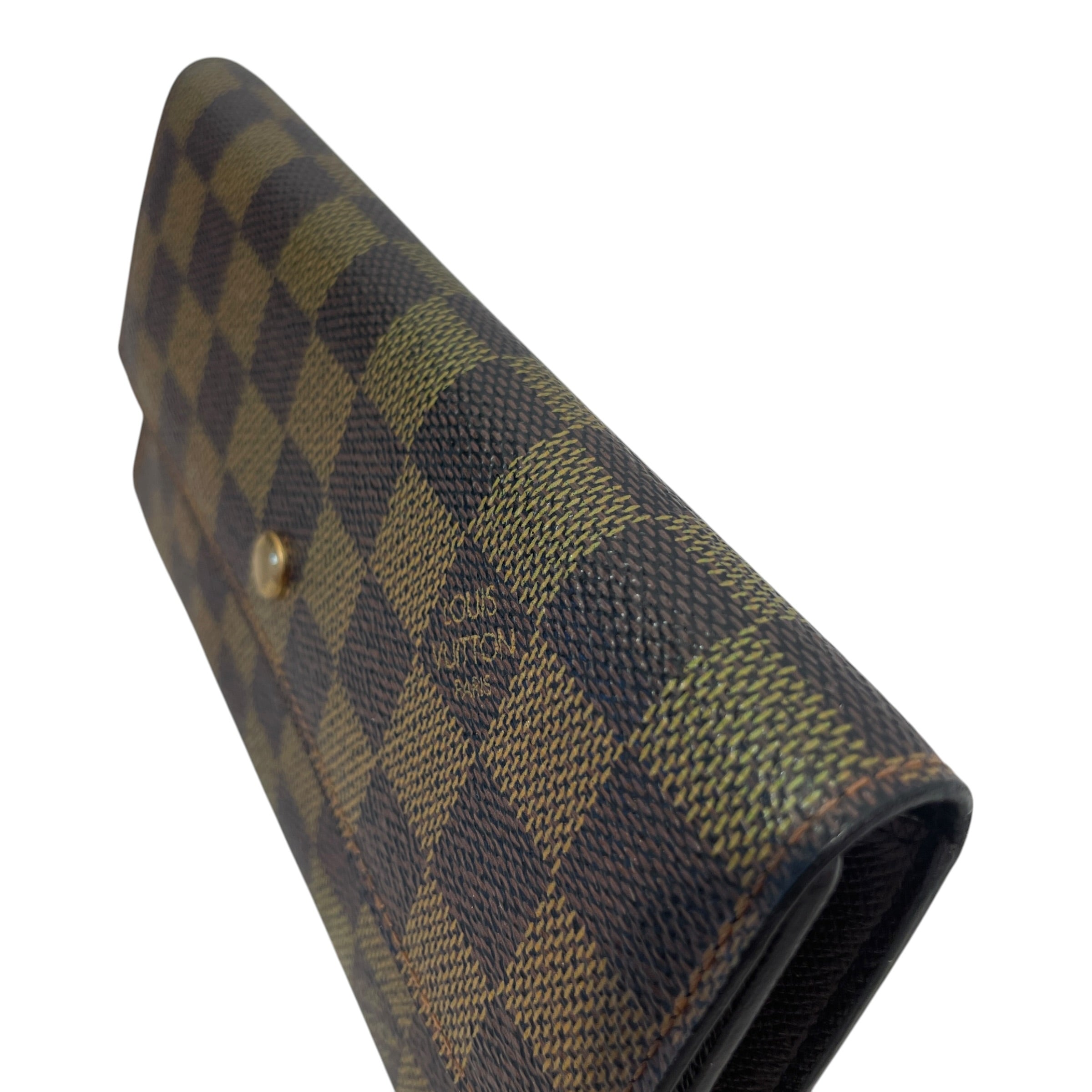 LOUIS VUITTON/Long Wallet/Monogram/Leather/BRW/L's/Damier Ebene Sarah Wallet view 5