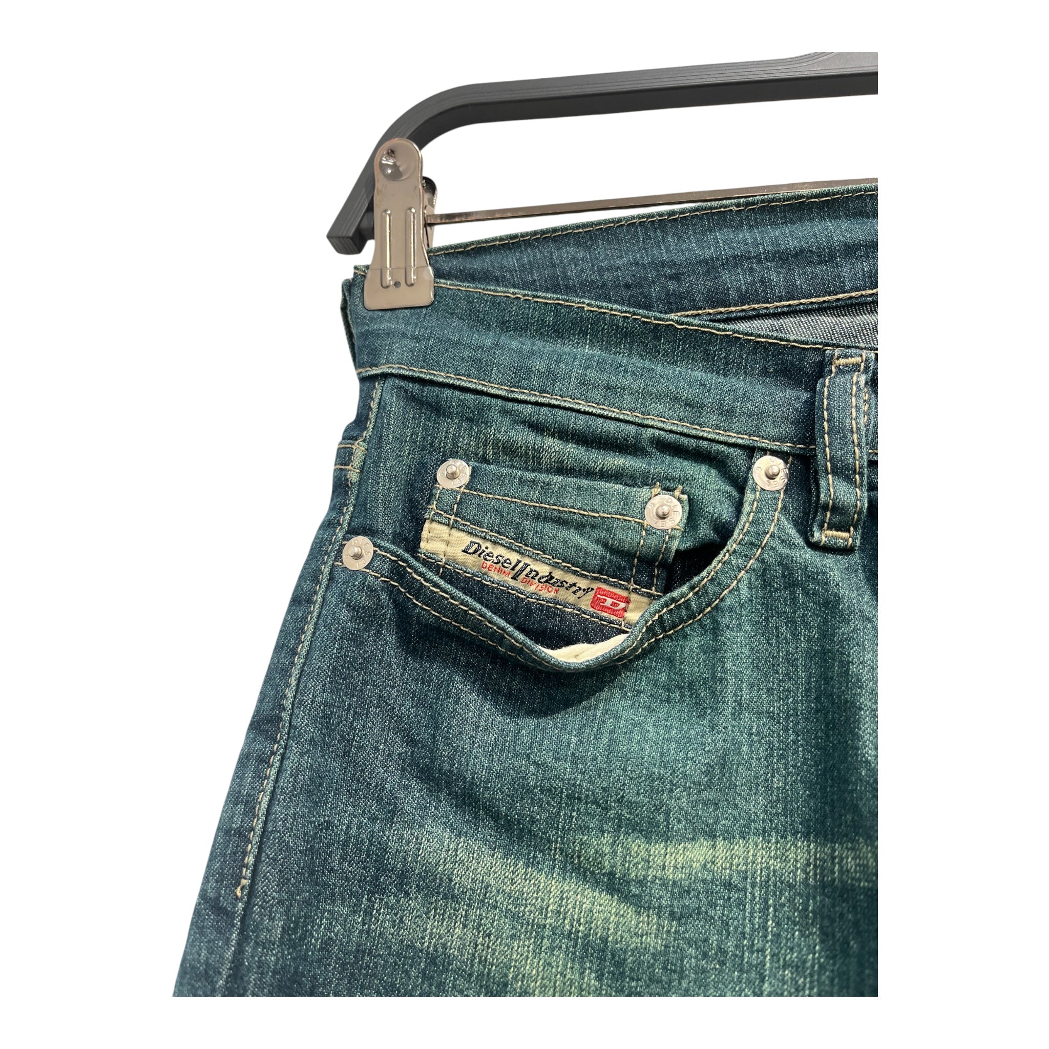 DIESEL/Bootcut Pants/26/Cotton/BLU/BLUE GREEN WASH BOOTCUT PANTS view 2