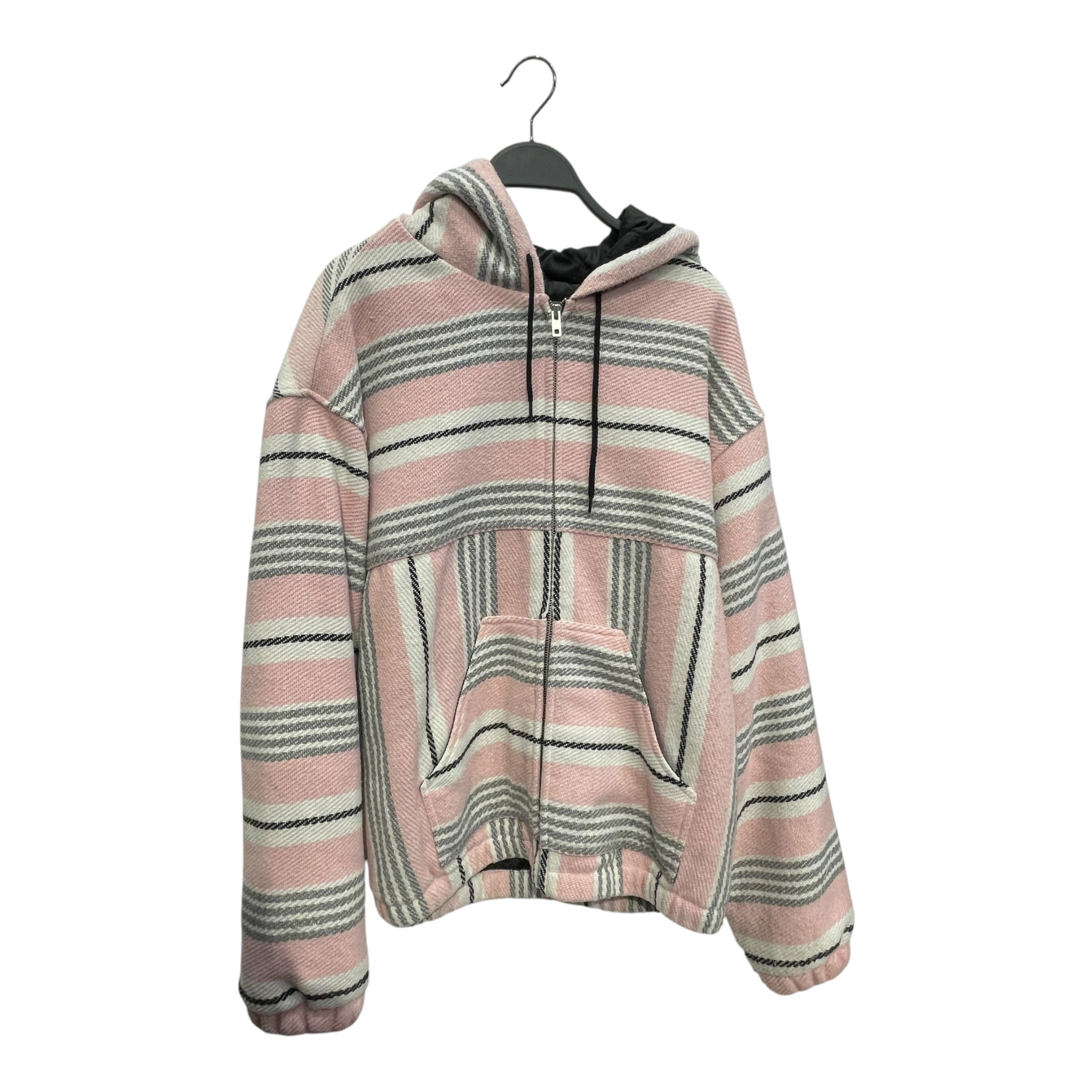Supreme/Jacket/M/Polyester/PNK/Stripe/WOVEN HOODED JKT view 1