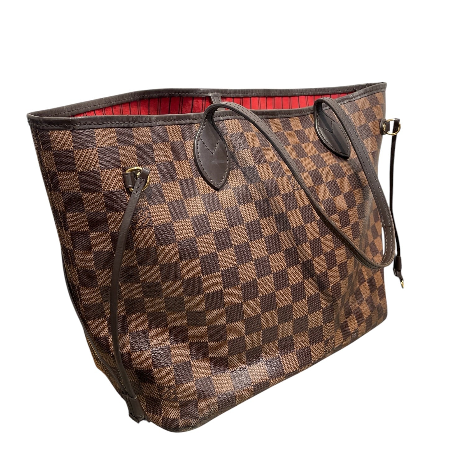 LOUIS VUITTON/Tote Bag/Leather/BRW/Damier Ebene Neverfull MM view 6