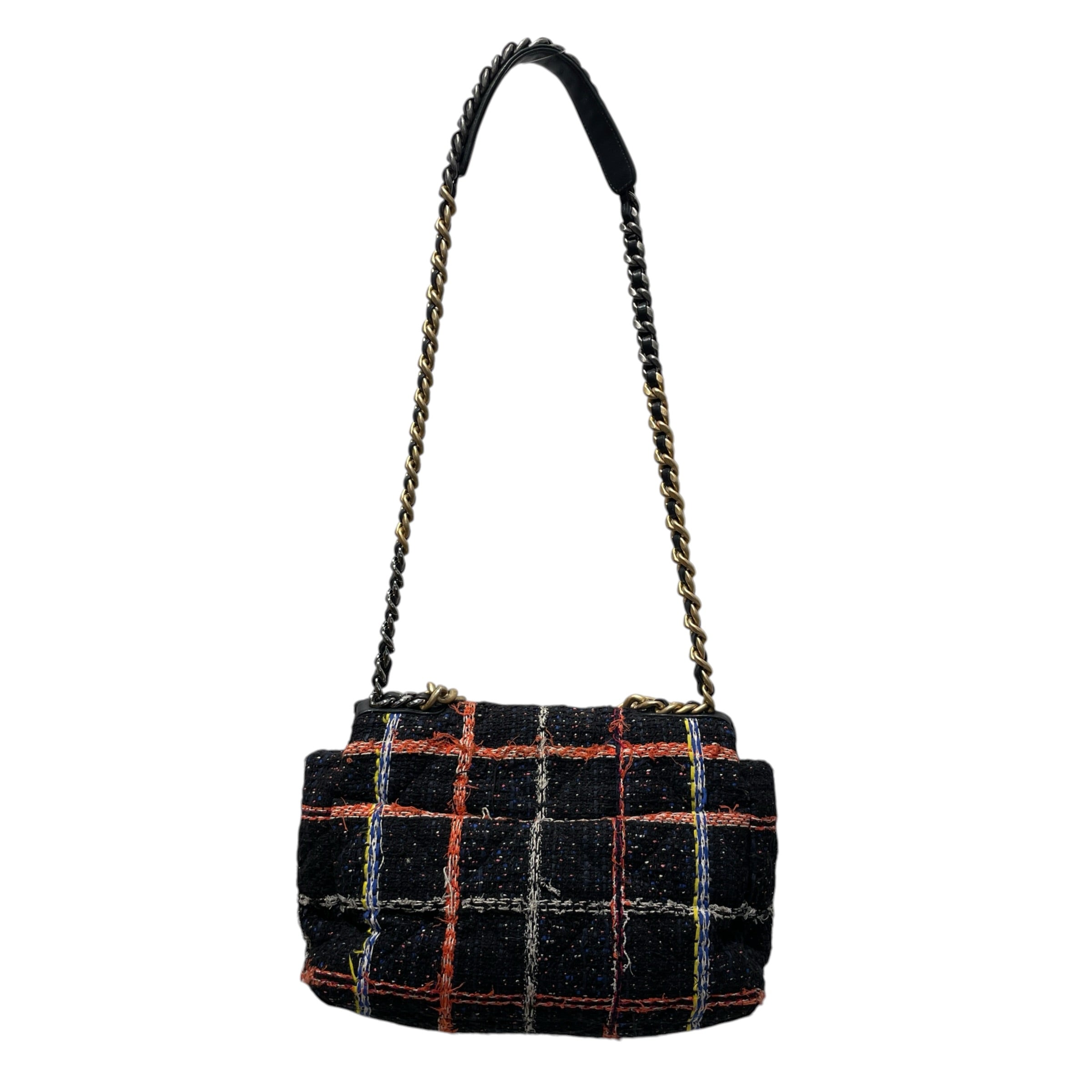 CHANEL/Hand Bag/Stripe/Tweed/MLT/large 19 tweed view 2