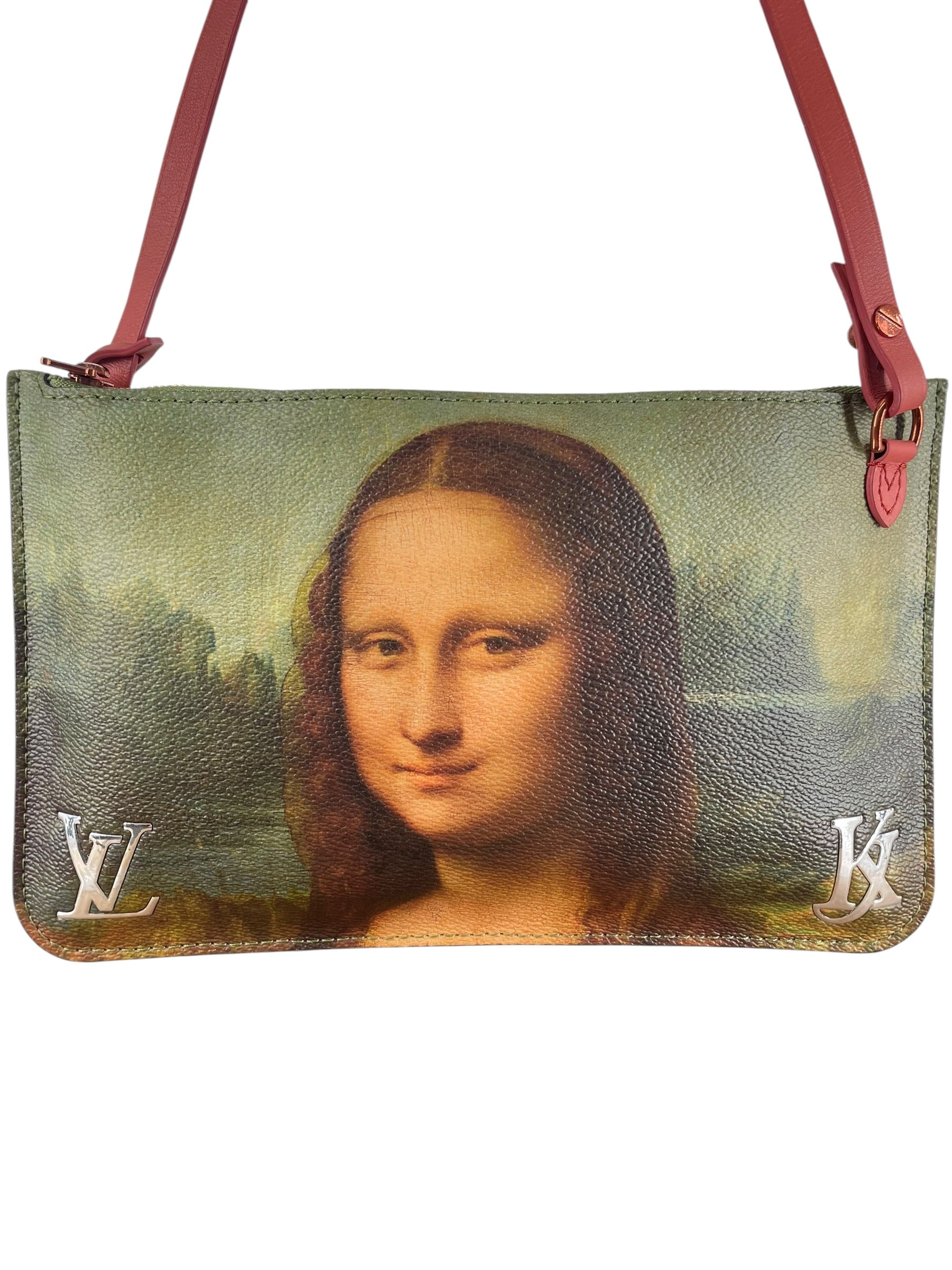 LOUIS VUITTON/Pouch/All Over Print/Leather/GRN/MONA LISA JEFF KOONS 2017 LIMI view 5