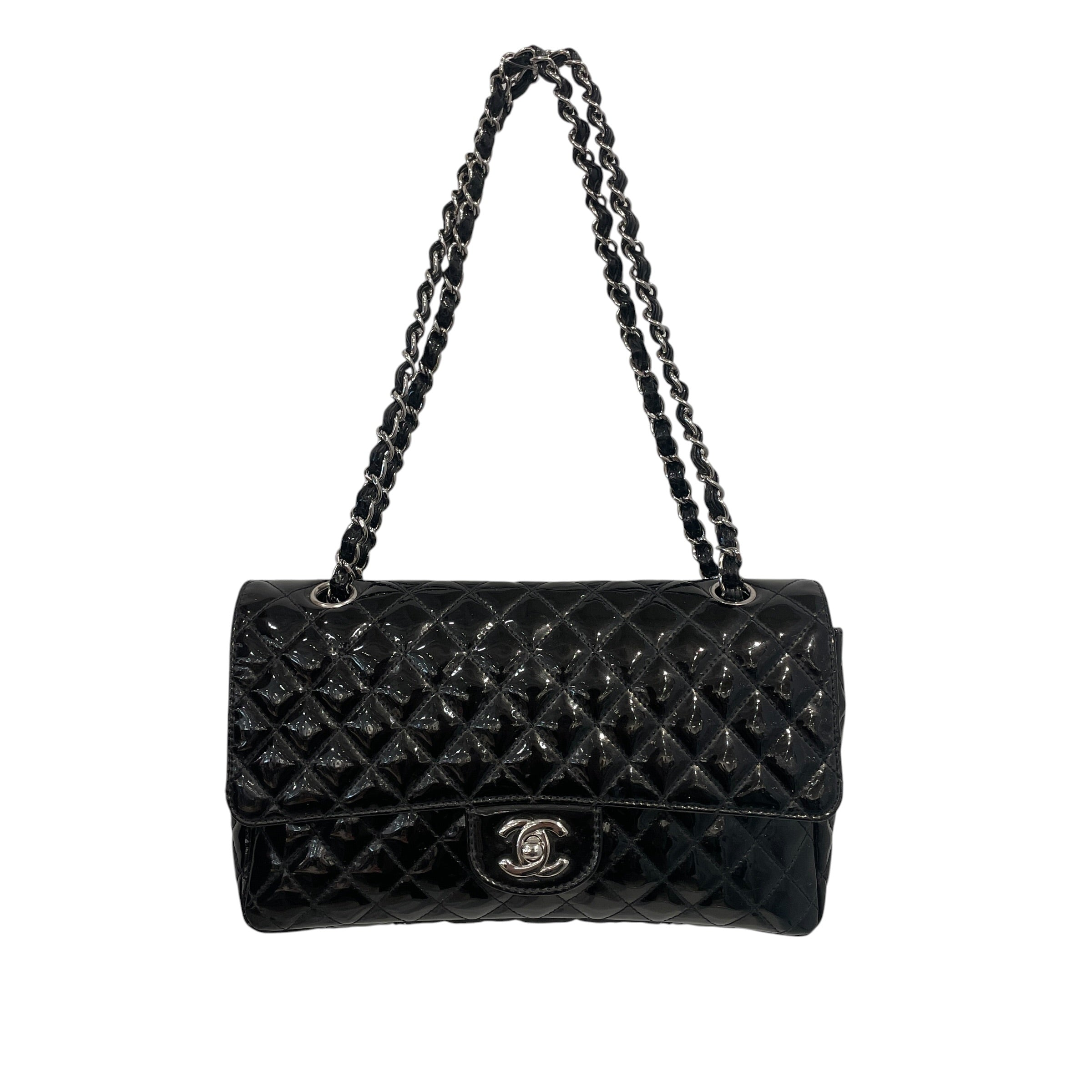 CHANEL/Bag/BLK/2007 PATENT LEATHER FLAP view 1