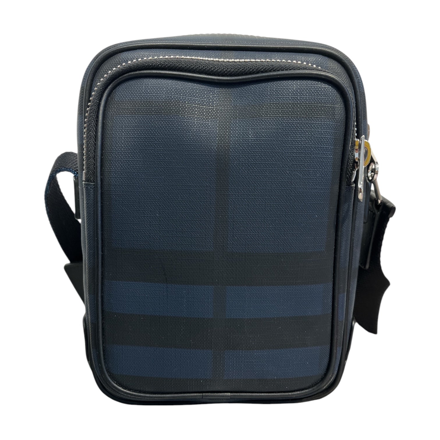 BURBERRY/Cross Body Bag/Leather/BLK/black & navy view 1