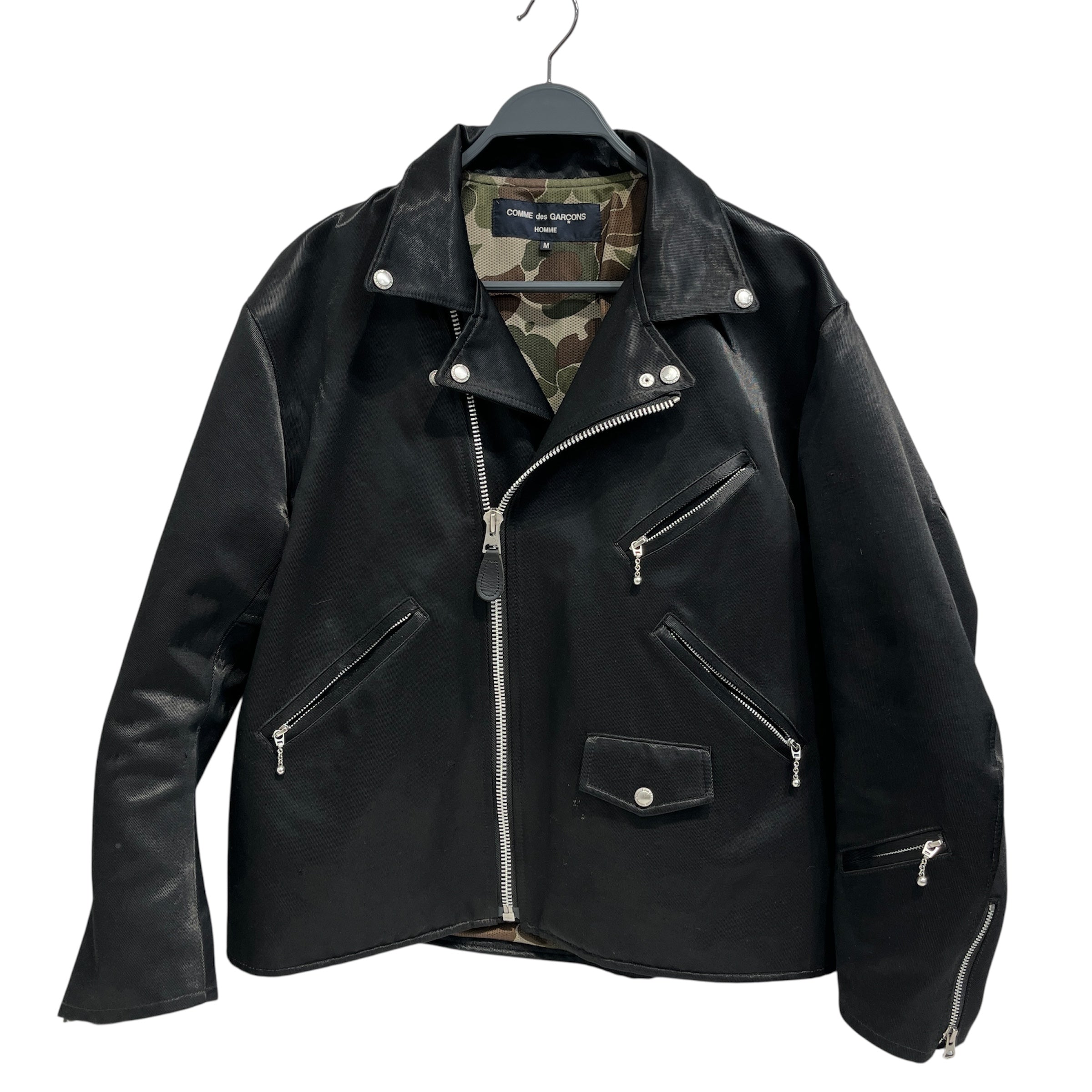 COMME des GARCONS HOMME/Leather Jkt/M/Cotton/BLK/ view 1