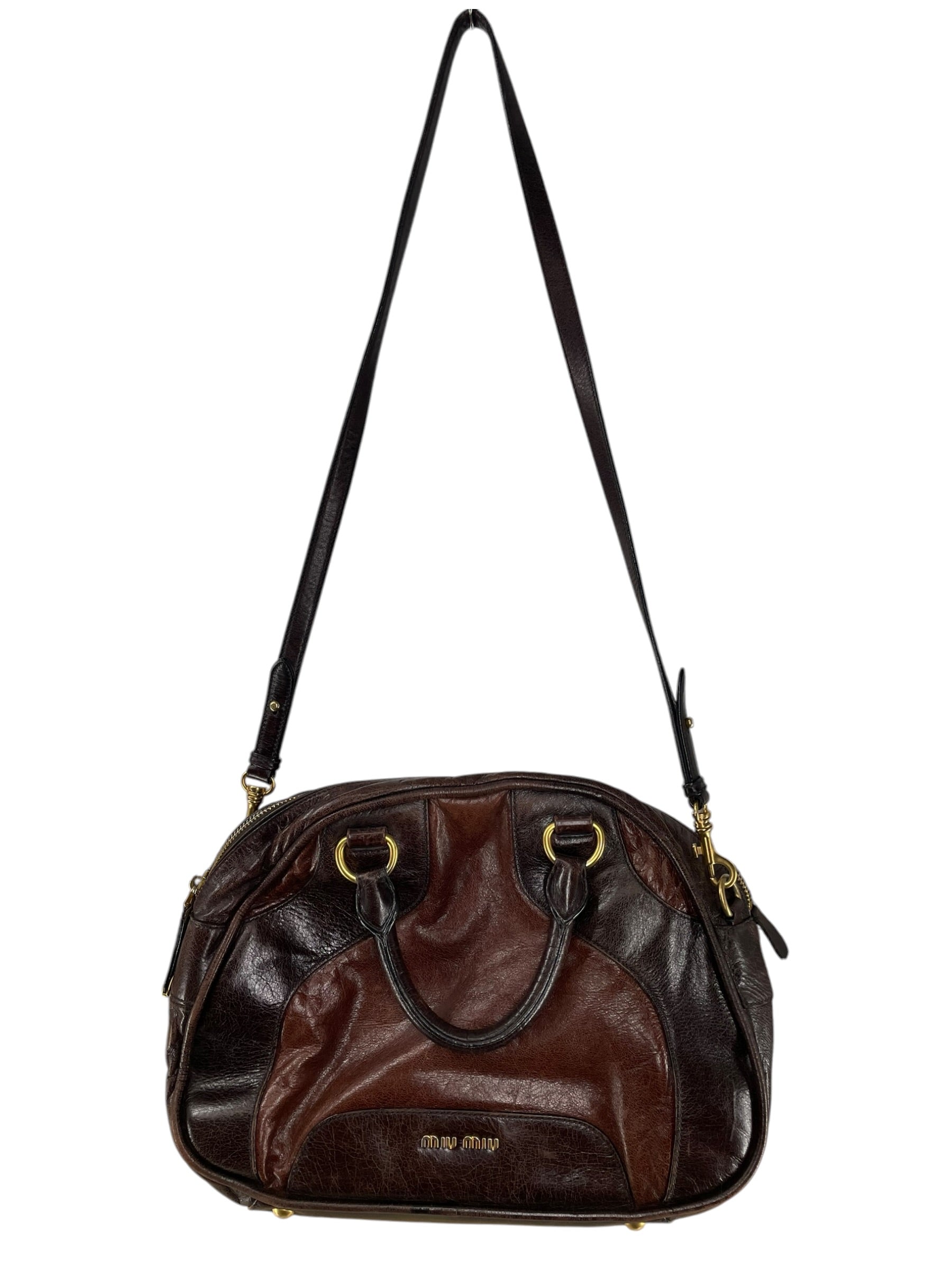 MIU MIU/Bag/Leather/BRW/PATENT LEATHER BOWLING BAG view 1